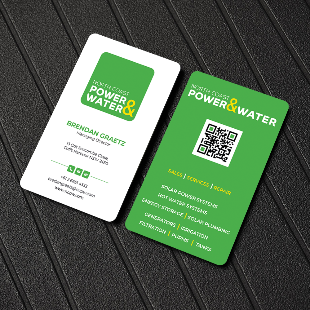 Visitenkarten-Design von Graphixpointt für North Coast Power & Water | Design #28908157