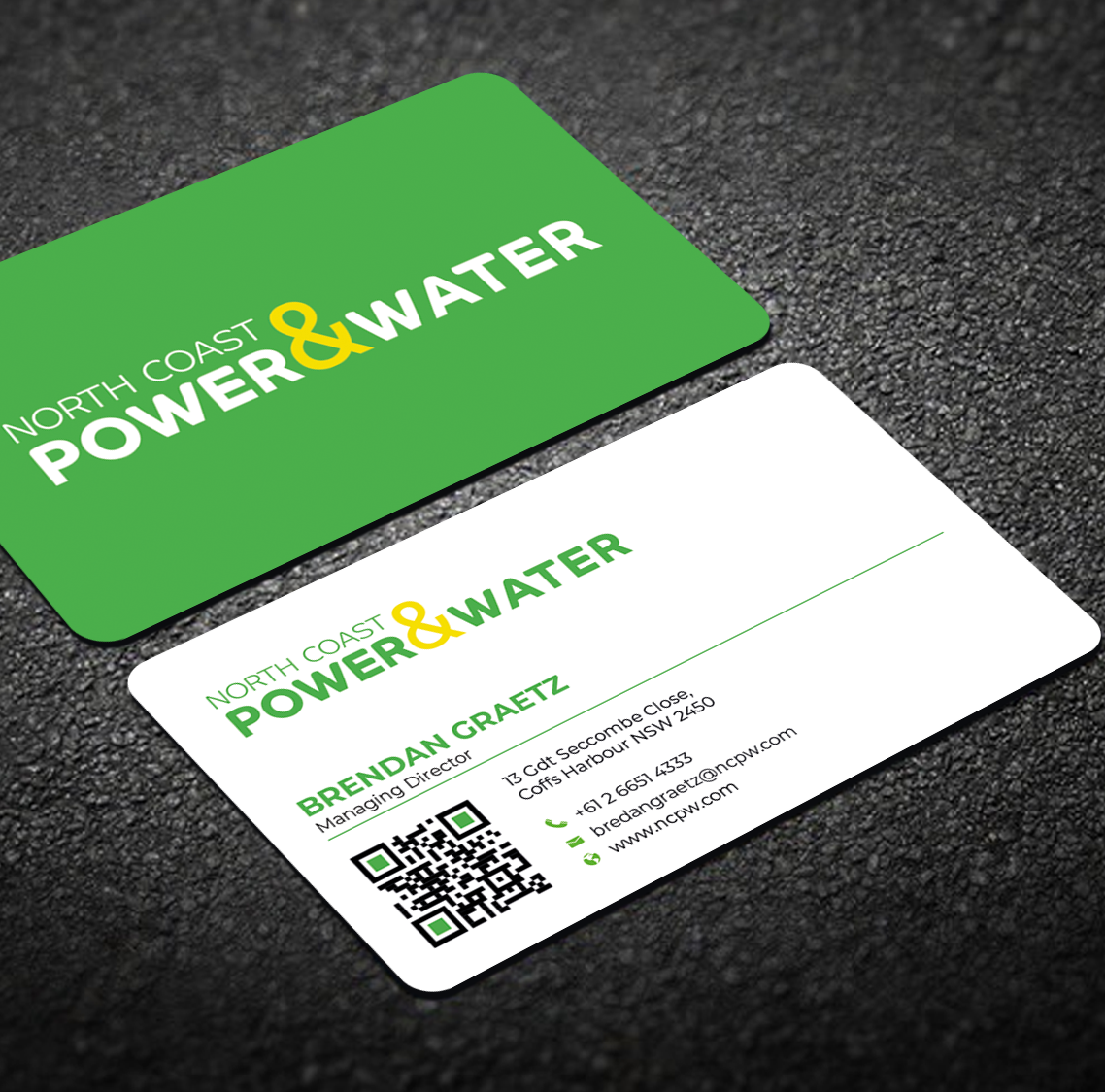 Visitenkarten-Design von Graphixpointt für North Coast Power & Water | Design #28922890