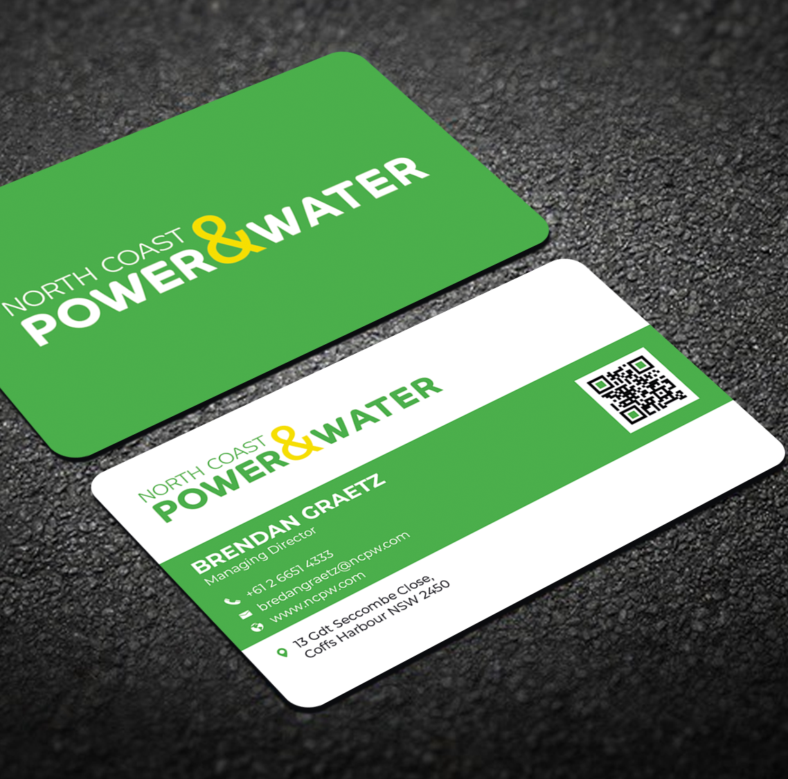 Visitenkarten-Design von Graphixpointt für North Coast Power & Water | Design #28922893