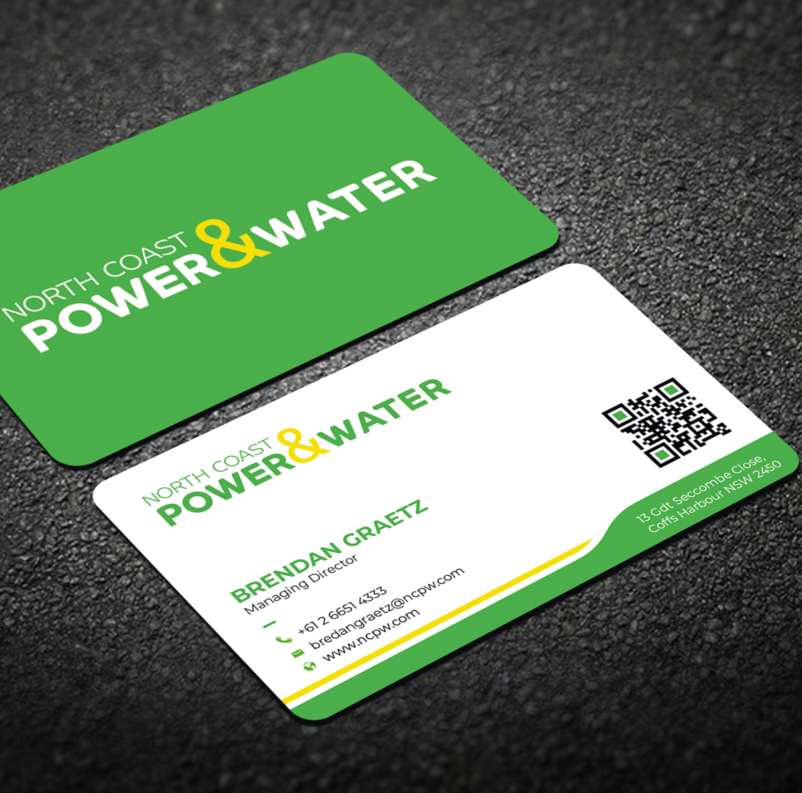 Visitenkarten-Design von Graphixpointt für North Coast Power & Water | Design #28922898