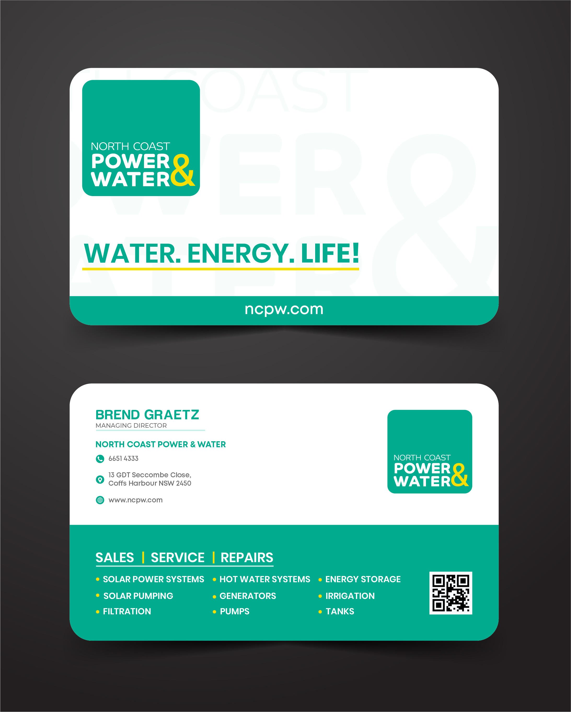 Business Card Design by Syed sami for North Coast Power & Water | Design #28935685