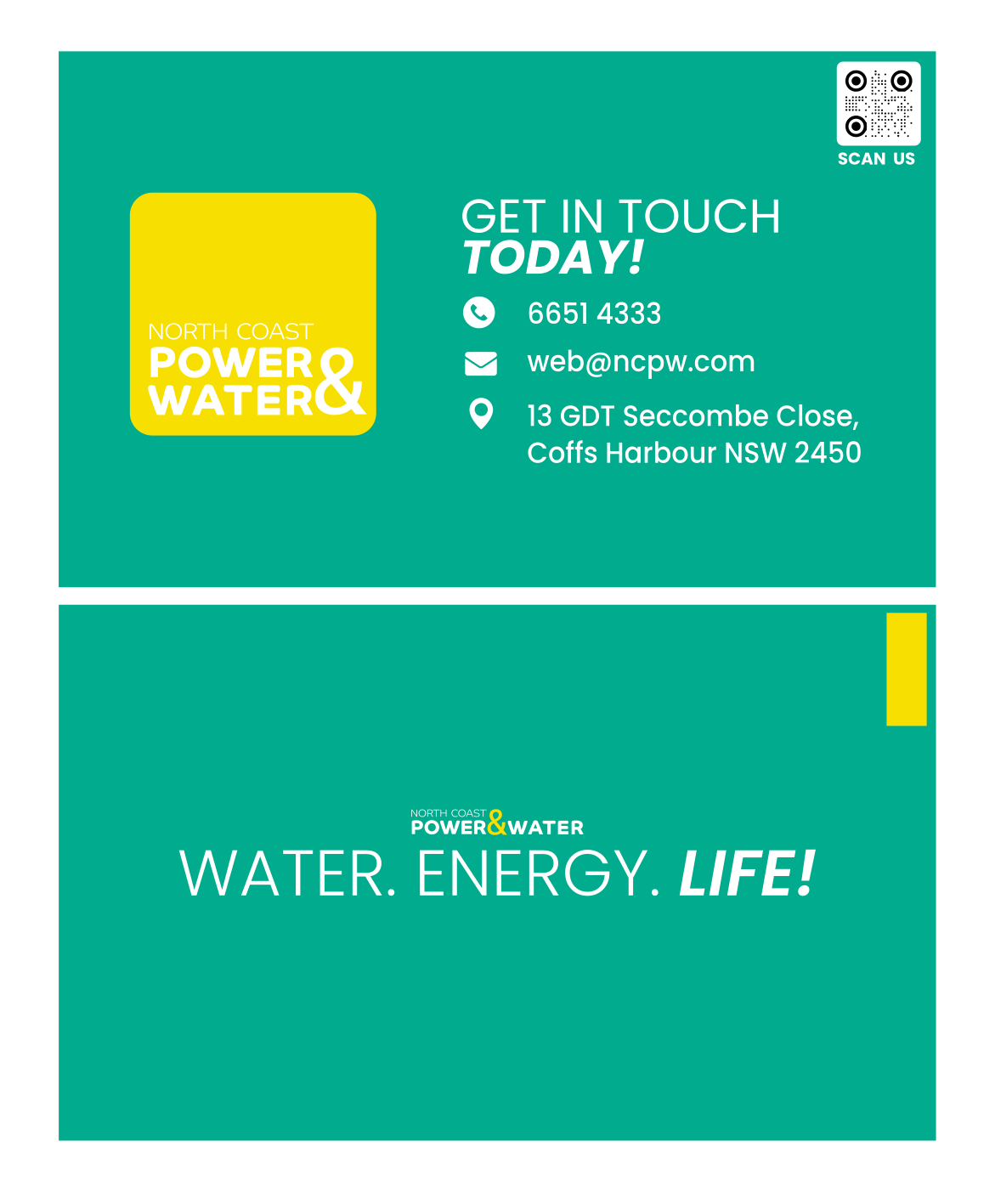 Business Card Design by Ritik Creates for North Coast Power & Water | Design #28912921