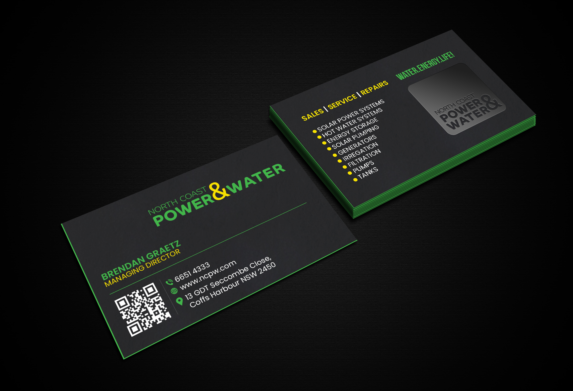 Business Card Design by Creations Box 2015 for North Coast Power & Water | Design #28915233