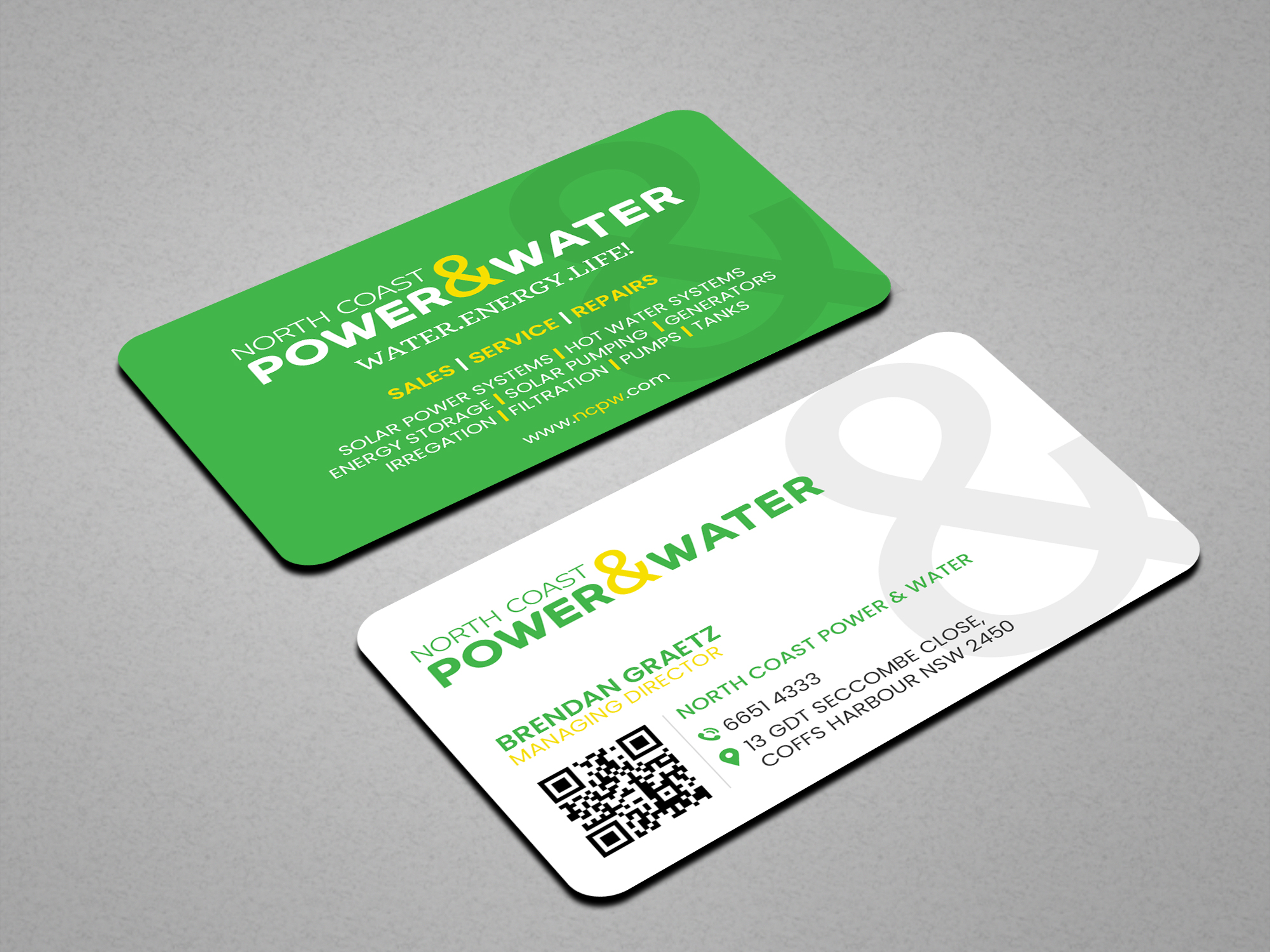 Business Card Design by Creations Box 2015 for North Coast Power & Water | Design #28915234