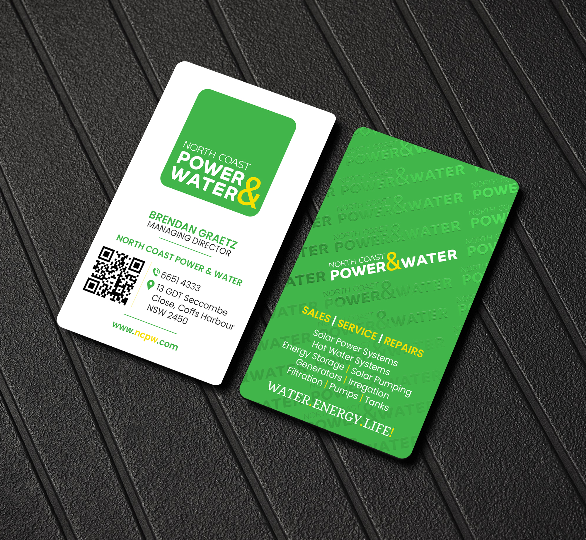 Business Card Design by Creations Box 2015 for North Coast Power & Water | Design #28915236