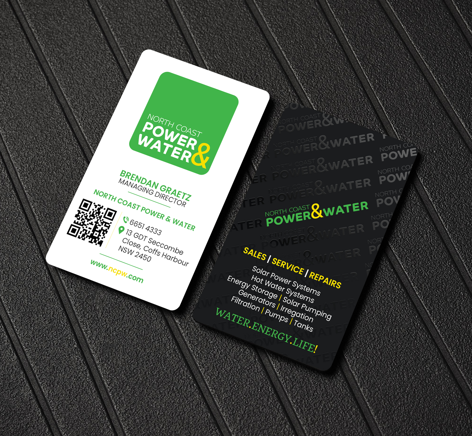 Business Card Design by Creations Box 2015 for North Coast Power & Water | Design #28915237