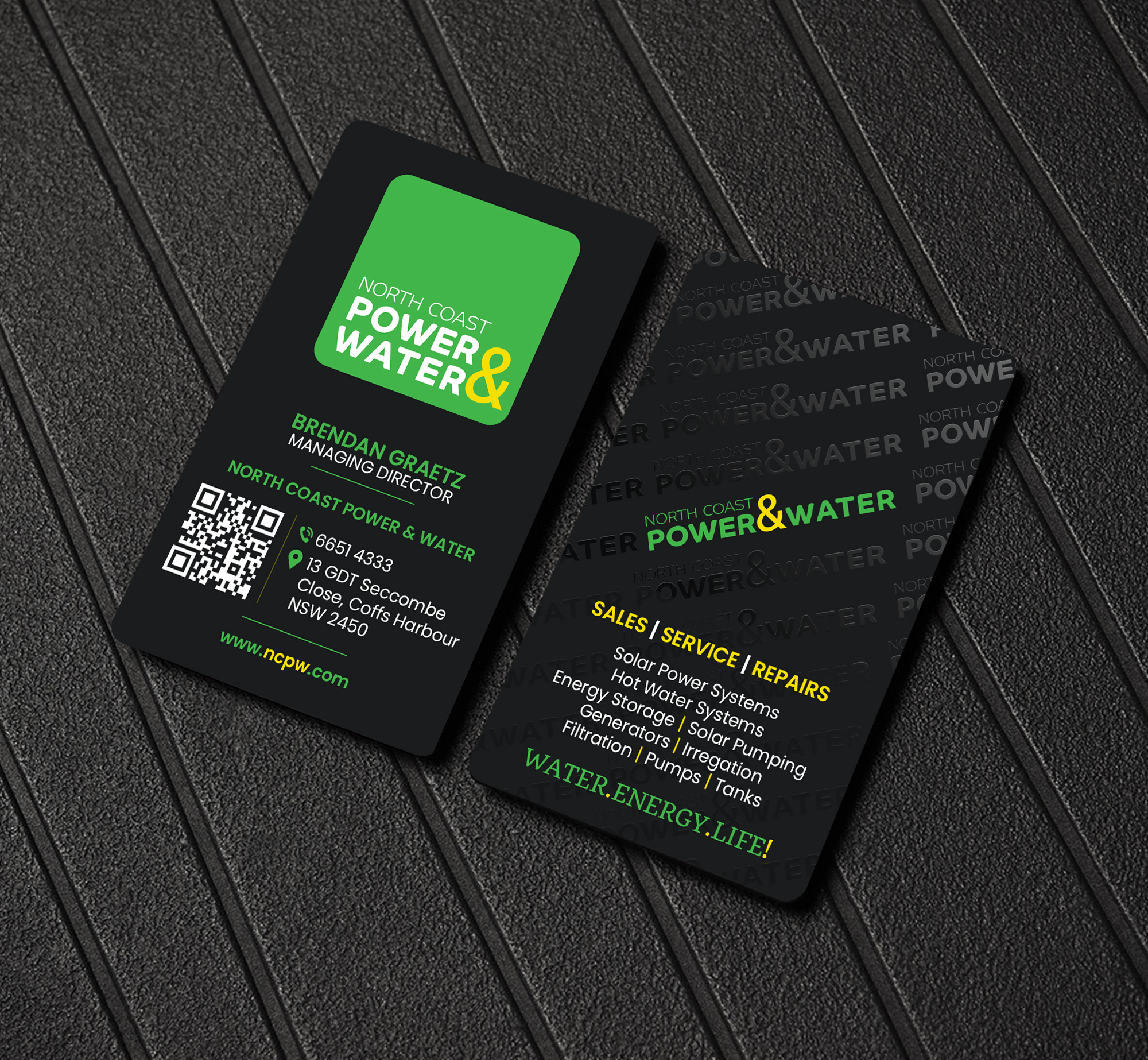 Business Card Design by Creations Box 2015 for North Coast Power & Water | Design #28915239