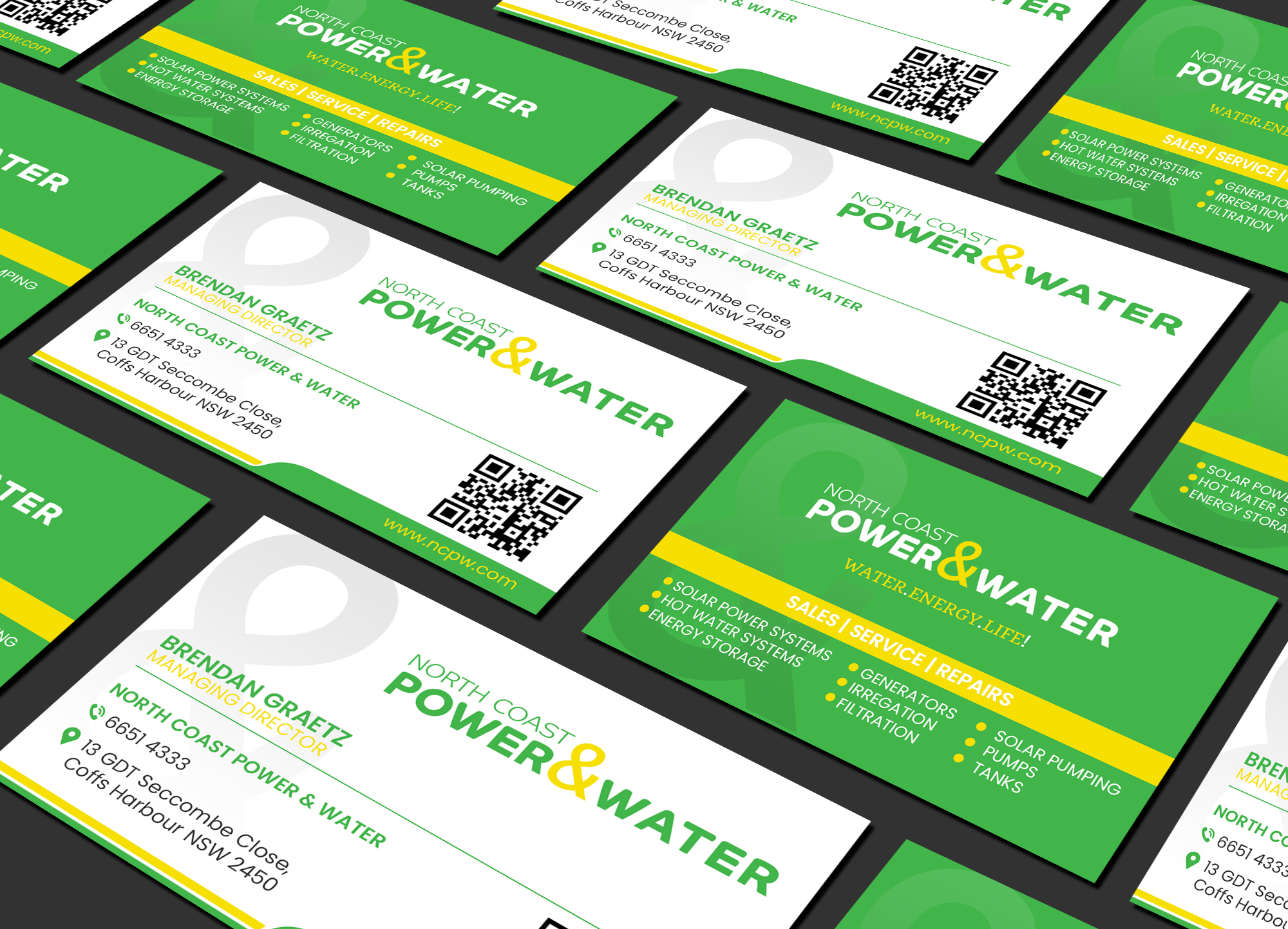 Business Card Design by Creations Box 2015 for North Coast Power & Water | Design #28915242