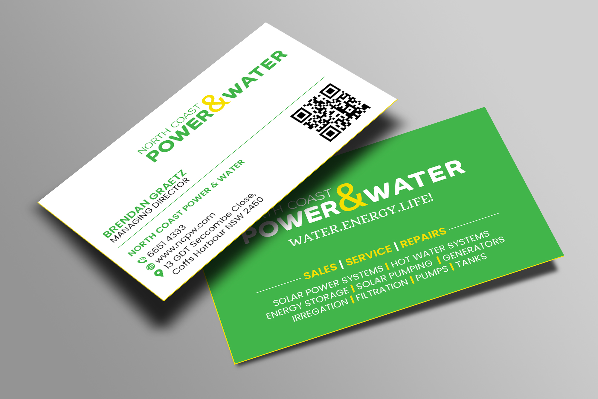 Business Card Design by Creations Box 2015 for North Coast Power & Water | Design #28915243