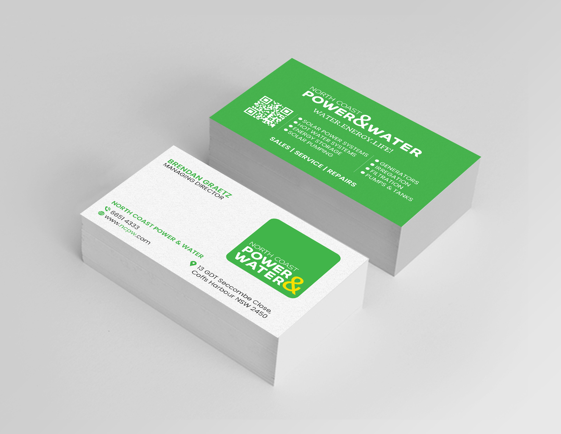 Business Card Design by Creations Box 2015 for North Coast Power & Water | Design #28915244