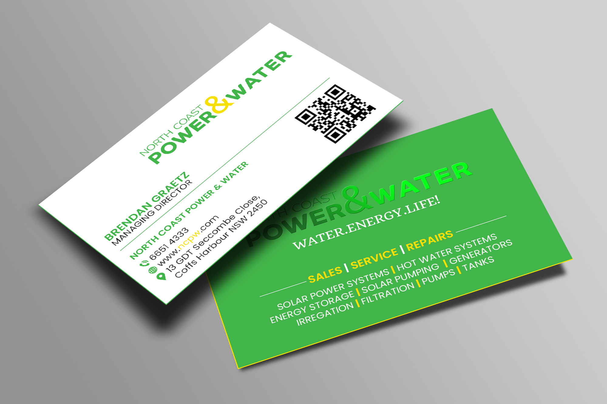 Business Card Design by Creations Box 2015 for North Coast Power & Water | Design #28915246