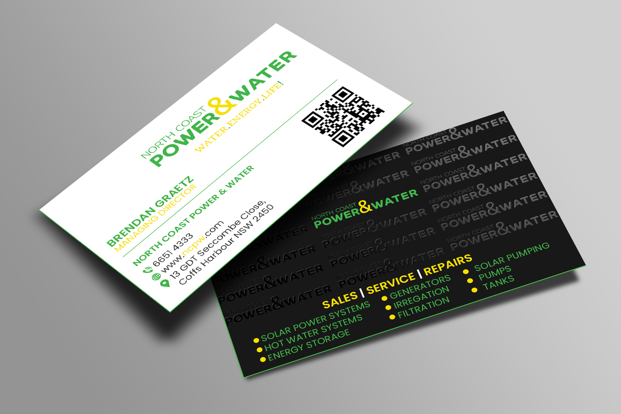 Business Card Design by Creations Box 2015 for North Coast Power & Water | Design #28915247
