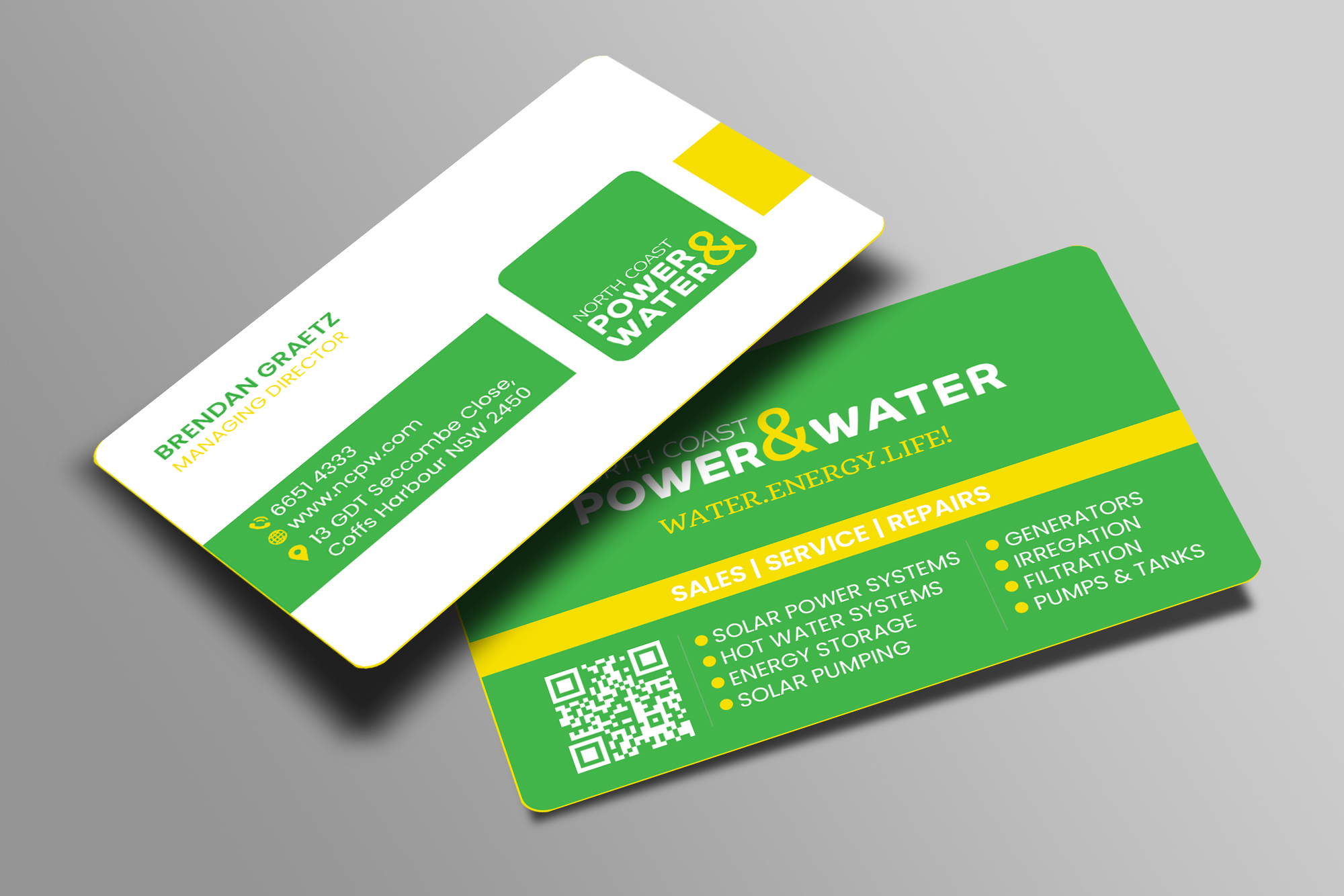 Diseño de Tarjeta de Presentación por Creations Box 2015 para North Coast Power & Water | Diseño #28915249