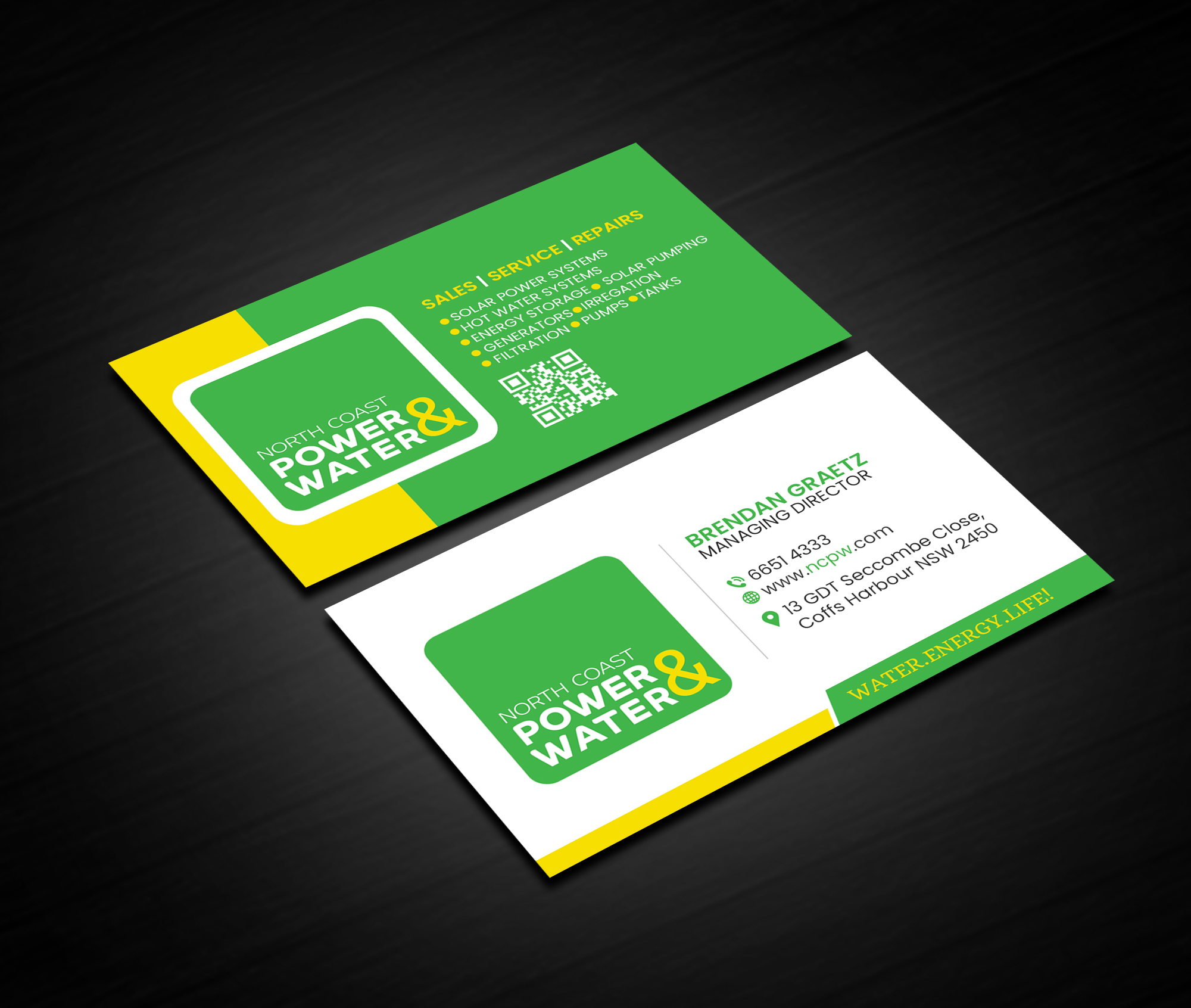 Design de Carte de Visite par Creations Box 2015 pour North Coast Power & Water | Design #28915252