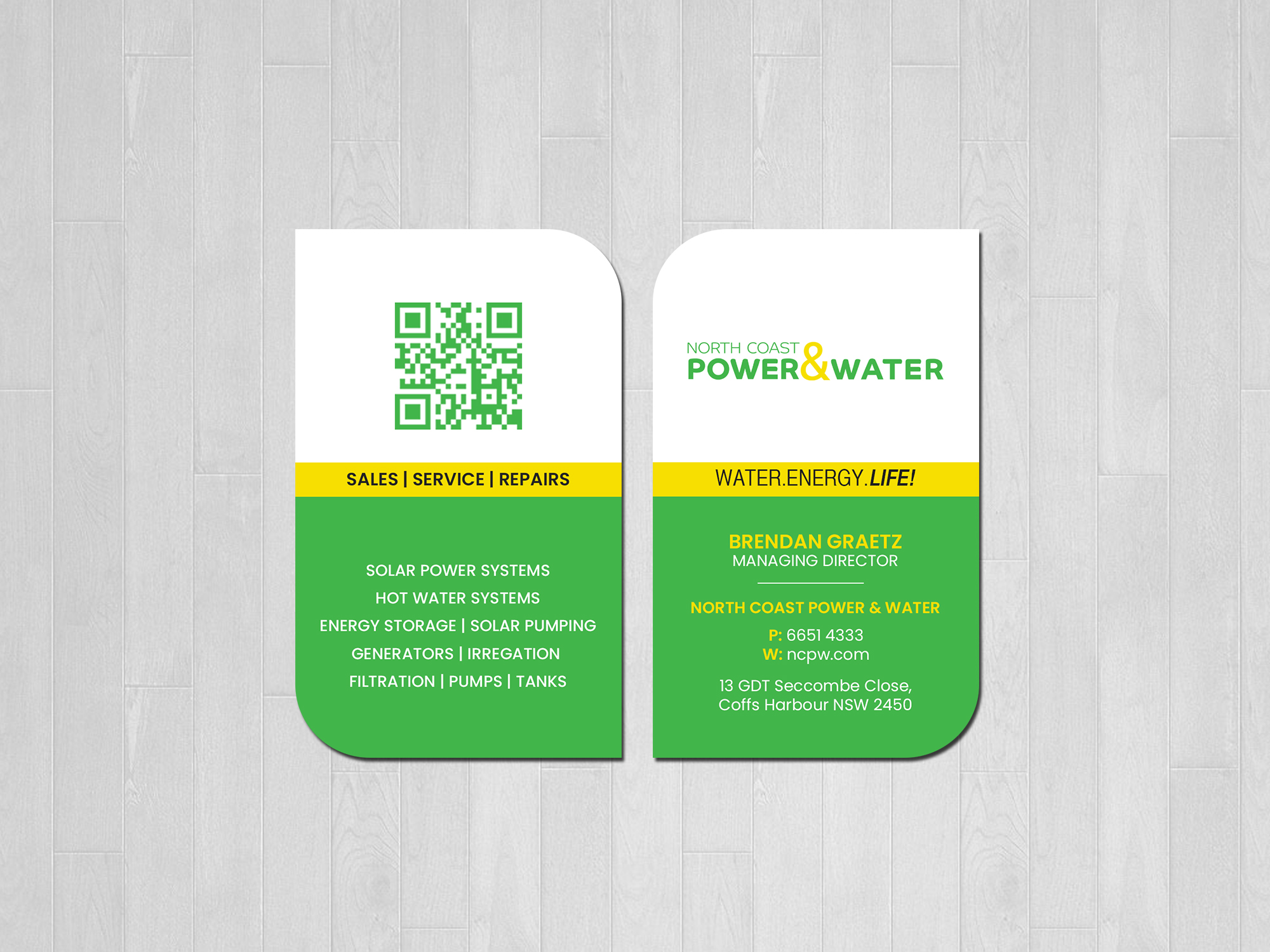 Business Card Design by Creations Box 2015 for North Coast Power & Water | Design #28915262