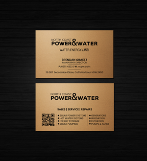 Business Card Design by Creations Box 2015 for North Coast Power & Water | Design: #28915266
