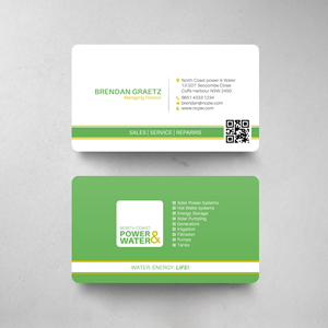 Visitenkarten-Design von chandrayaan.creative für North Coast Power & Water | Design: #28904899