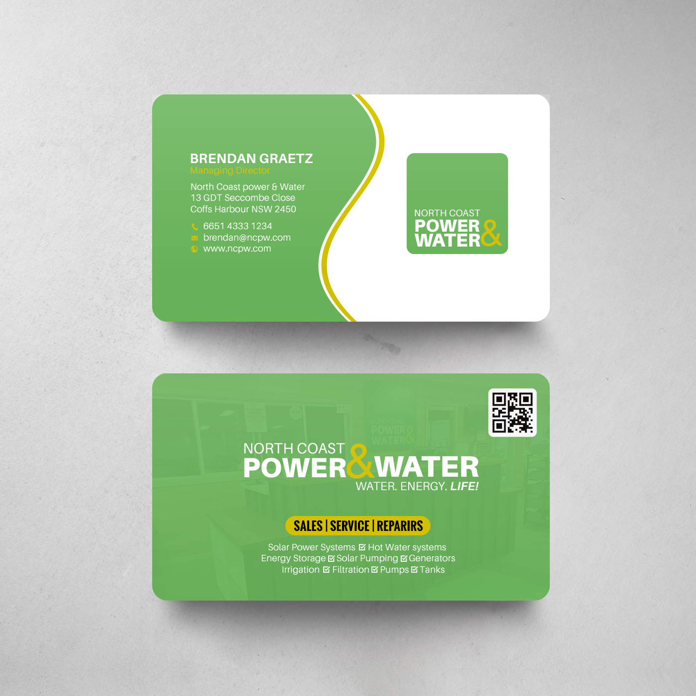 Business Card Design by chandrayaan.creative for North Coast Power & Water | Design #28904901