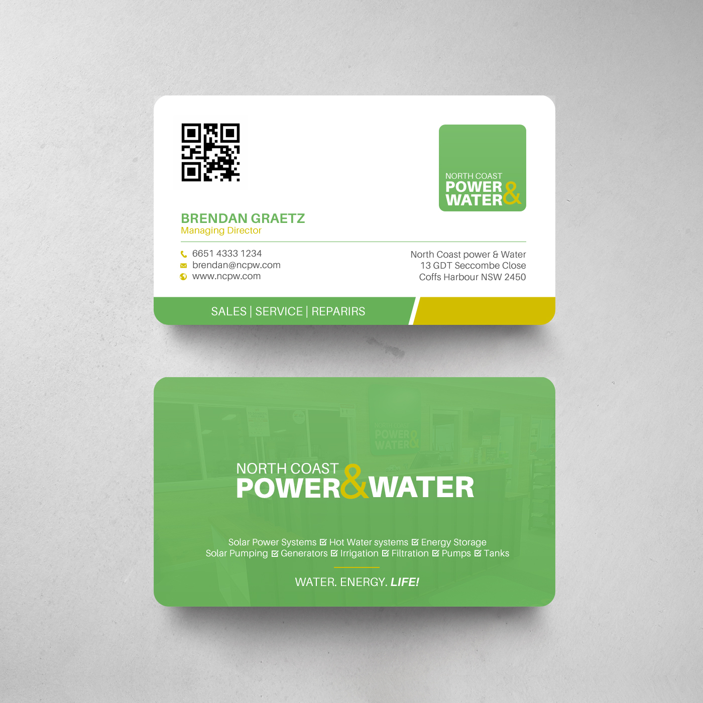 Business Card Design by chandrayaan.creative for North Coast Power & Water | Design #28904902