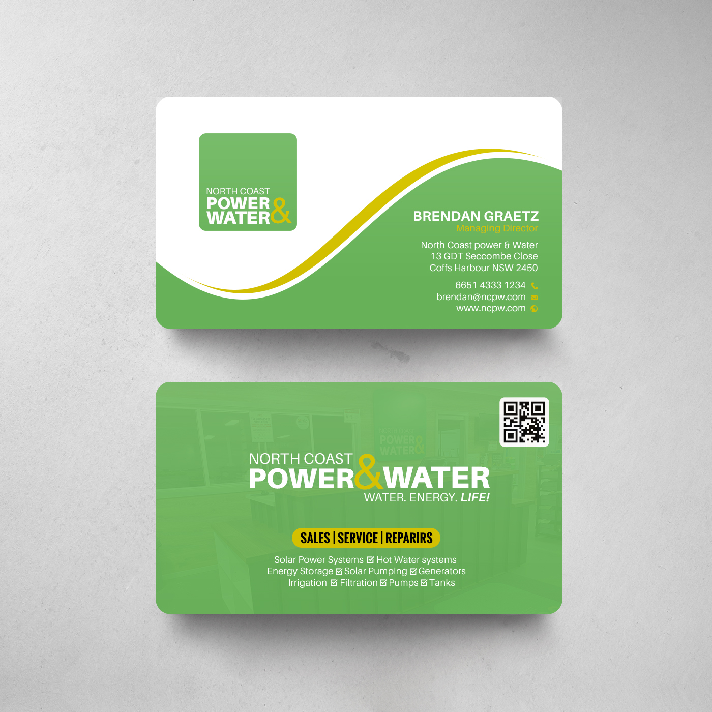 Business Card Design by chandrayaan.creative for North Coast Power & Water | Design #28904903