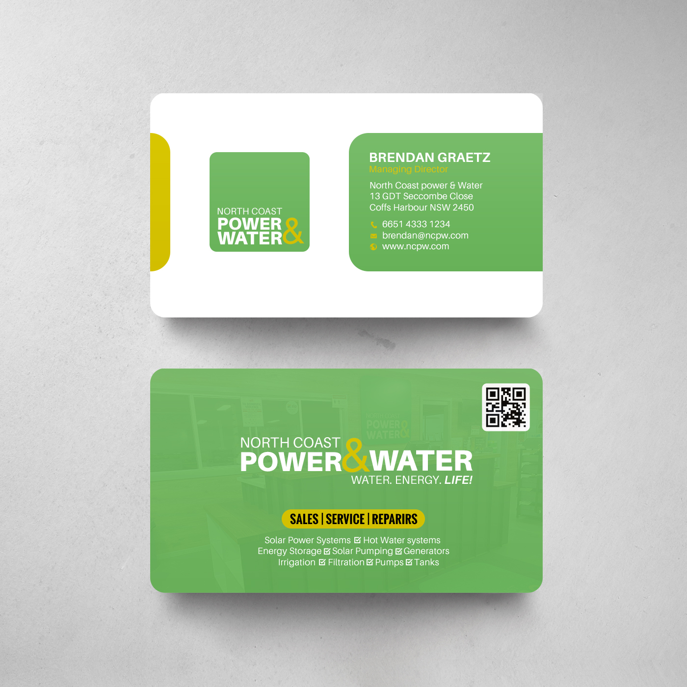 Business Card Design by chandrayaan.creative for North Coast Power & Water | Design #28904904