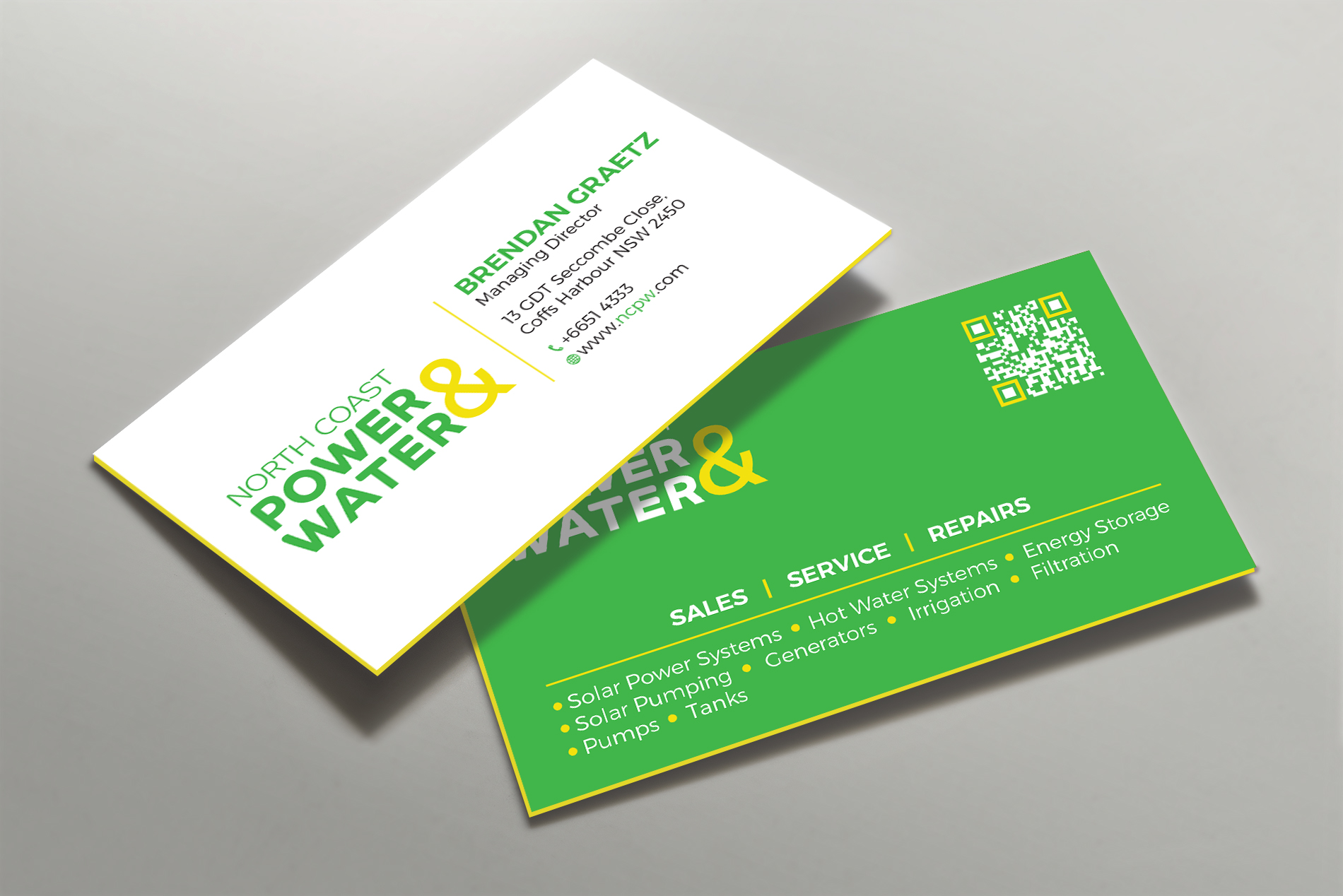 Business Card Design by Tripti Ranjan Gain for North Coast Power & Water | Design #28937777
