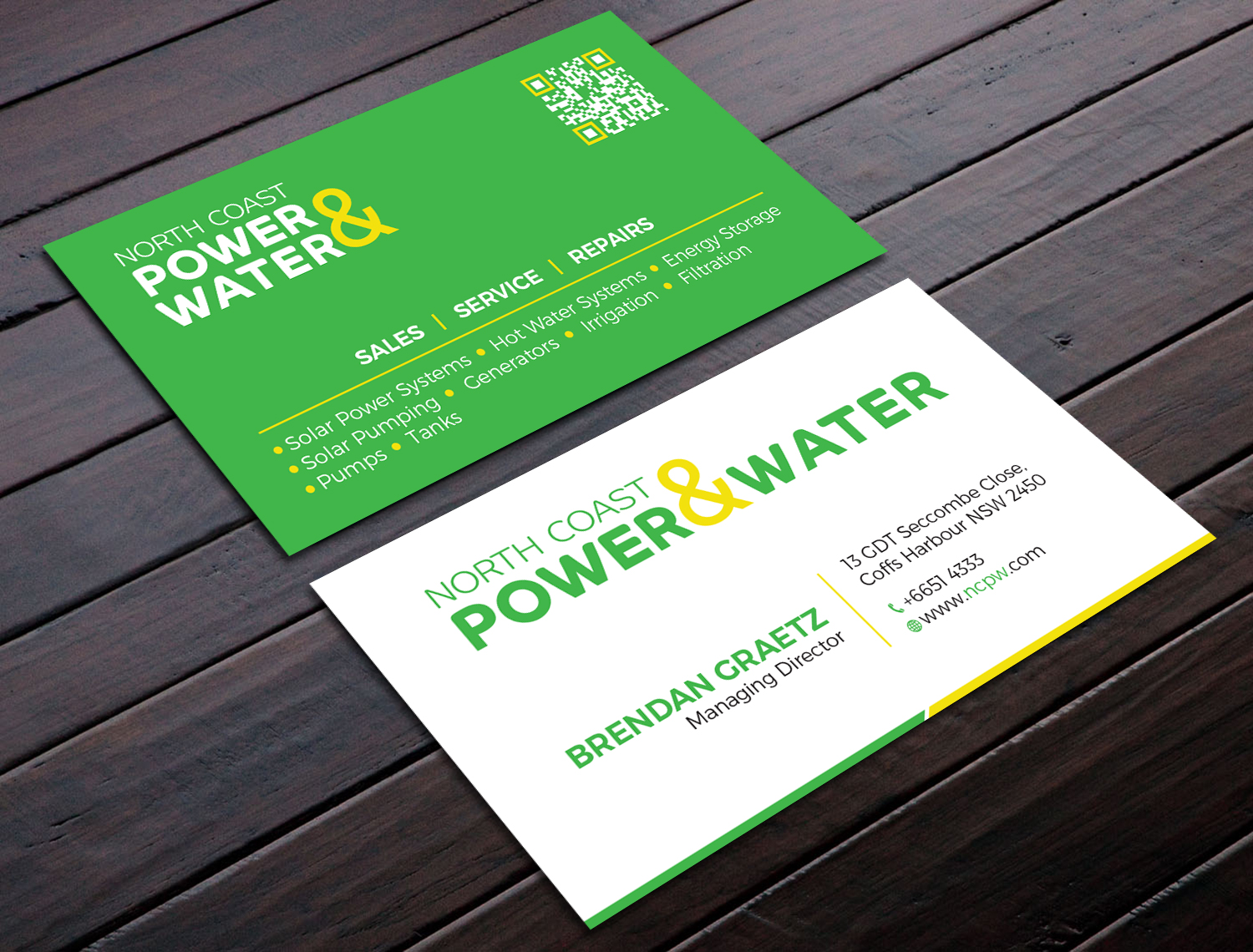 Business Card Design by Tripti Ranjan Gain for North Coast Power & Water | Design #28937779