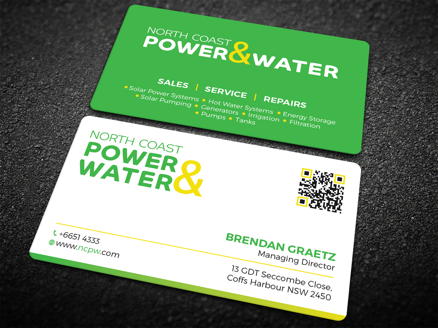 Business Card Design by Tripti Ranjan Gain for North Coast Power & Water | Design #28937785