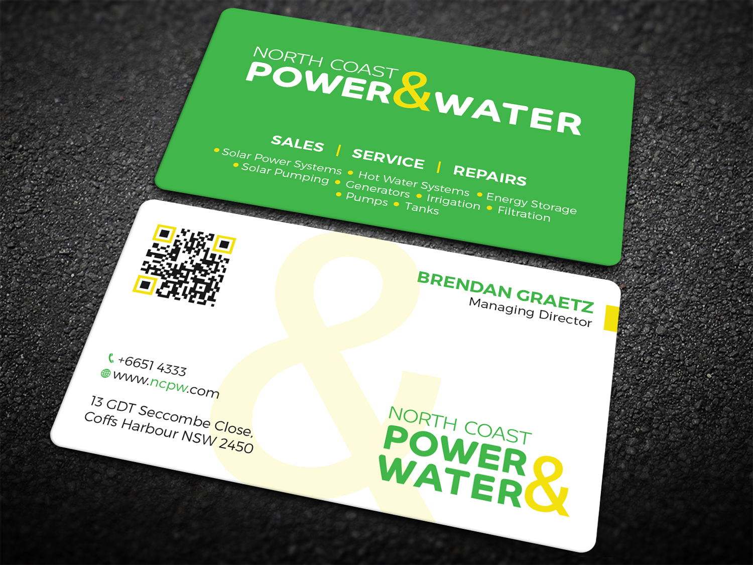 Business Card Design by Tripti Ranjan Gain for North Coast Power & Water | Design #28937788