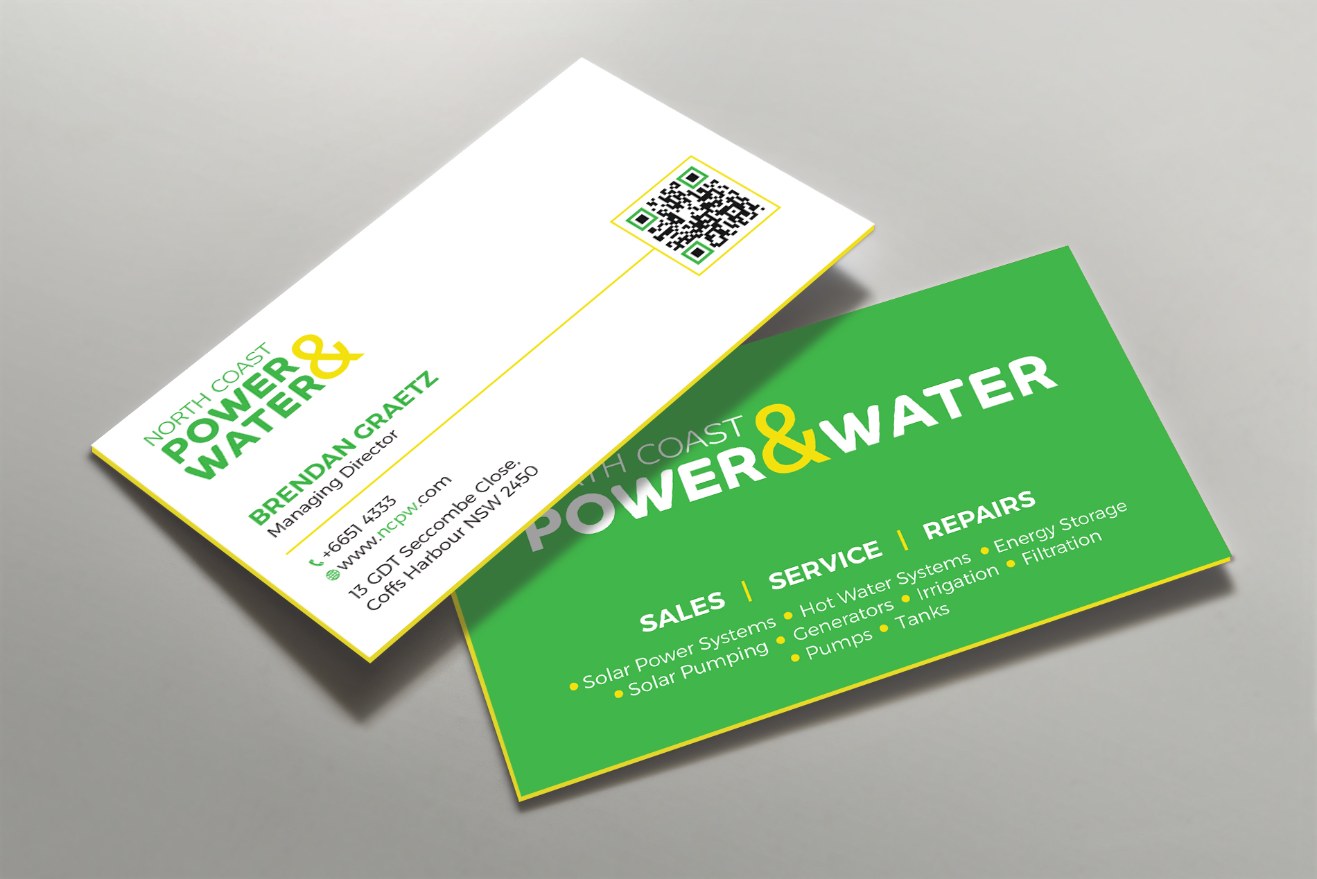 Business Card Design by Tripti Ranjan Gain for North Coast Power & Water | Design #28937794
