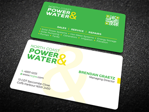 Visitenkarten-Design von Tripti Ranjan Gain für North Coast Power & Water | Design: #28937797