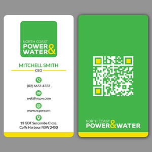 Design de Carte de Visite par T.R pour North Coast Power & Water | Design : #28913942