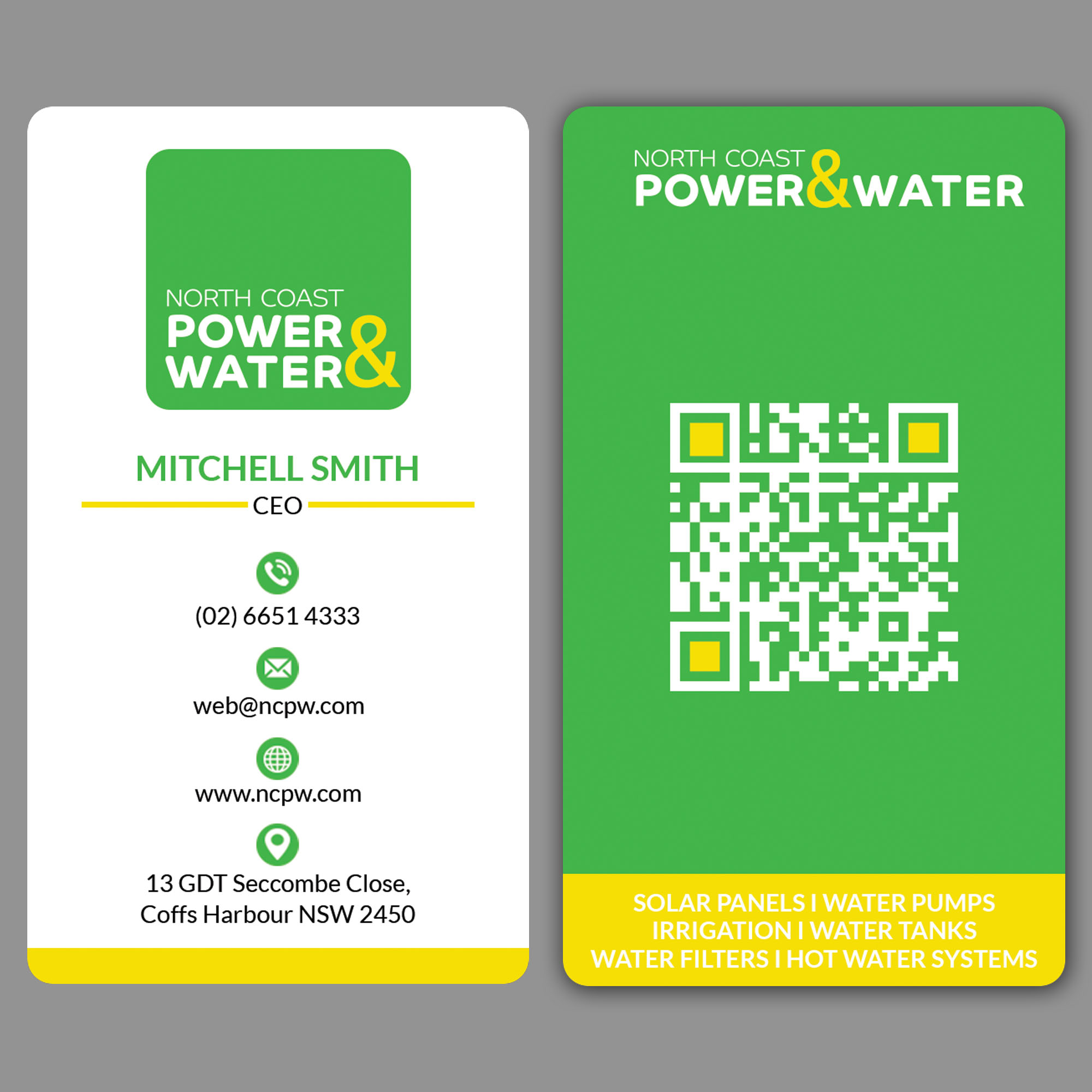 Business Card Design by T.R for North Coast Power & Water | Design #28913943