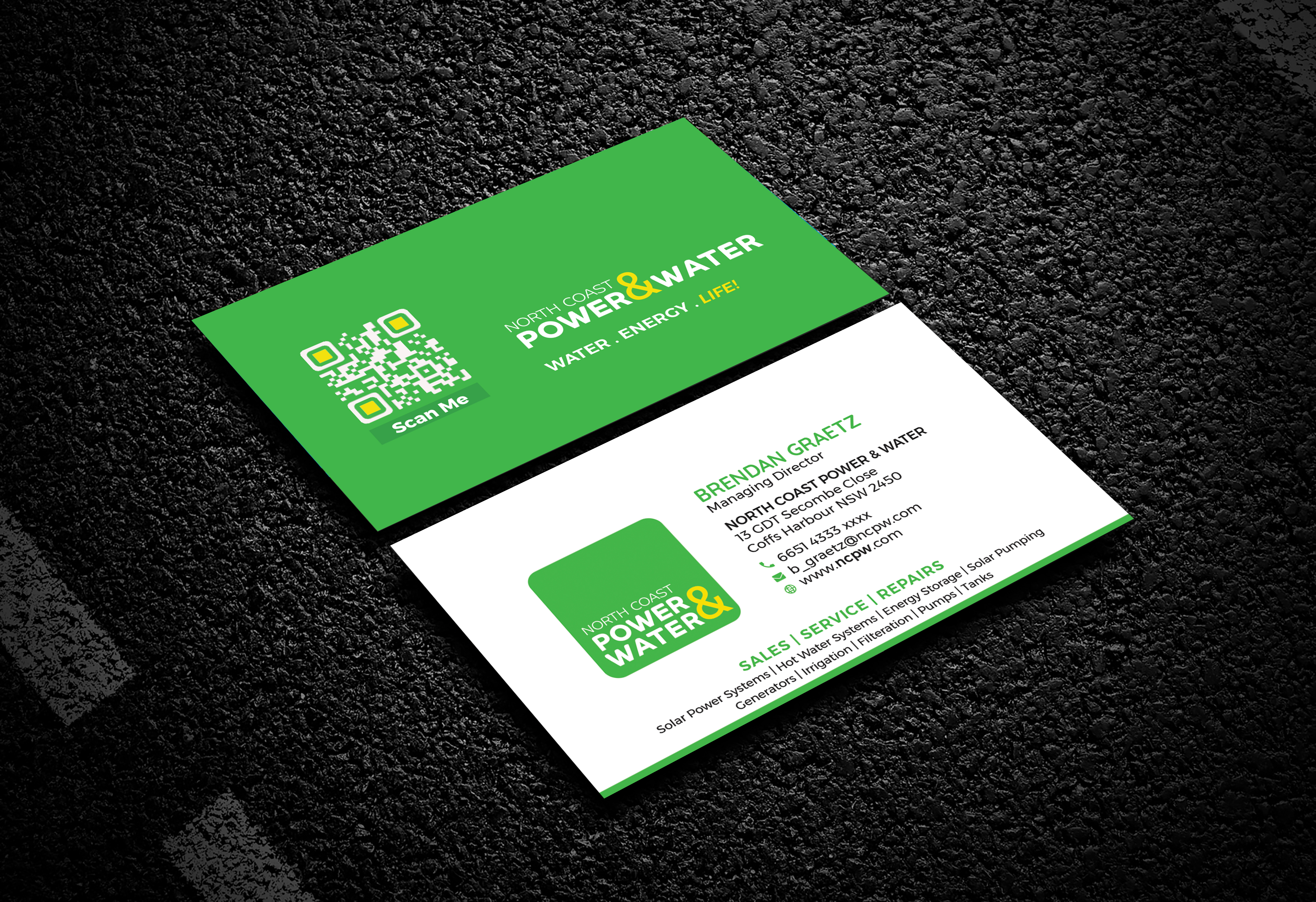 Business Card Design by Bold Pixels for North Coast Power & Water | Design #28938965