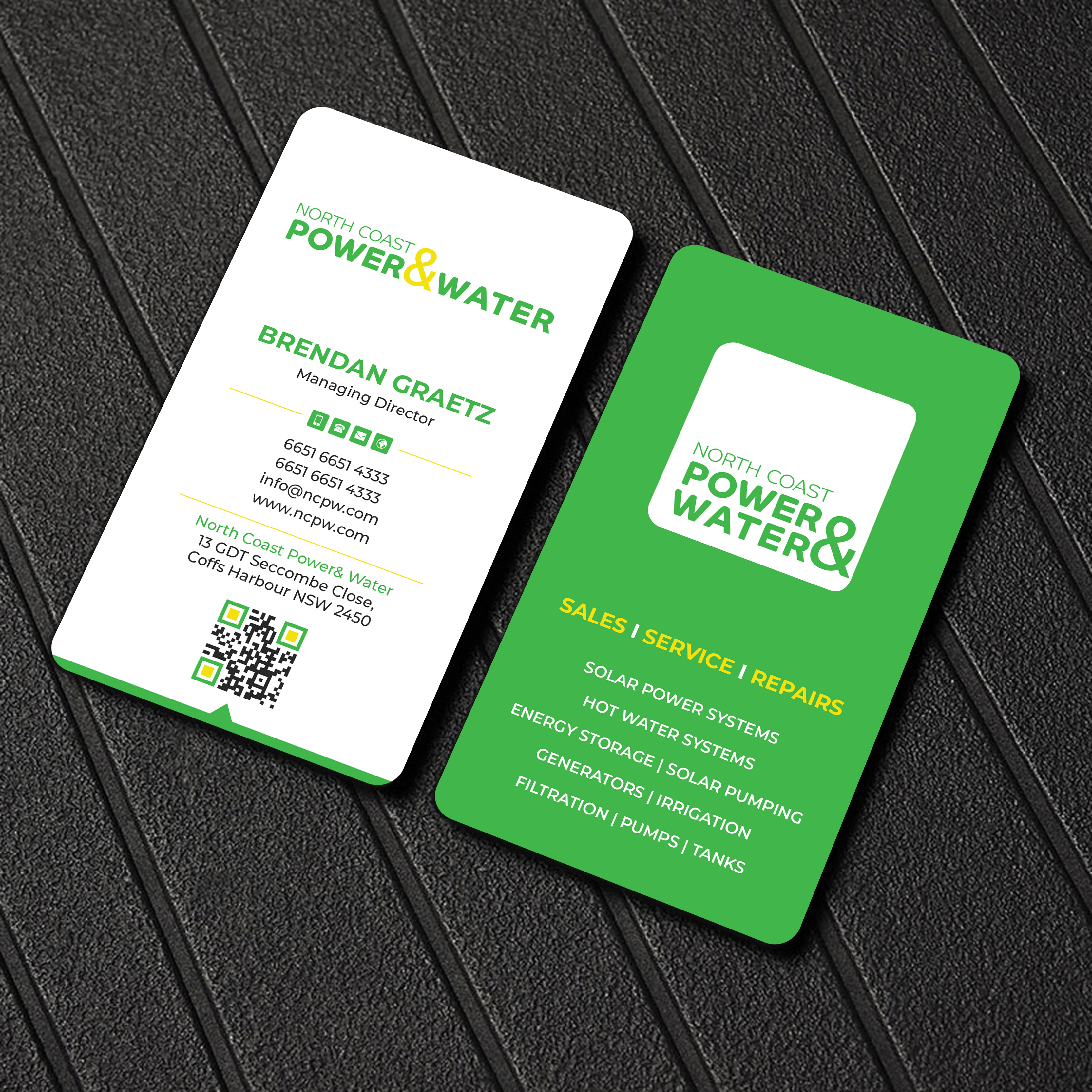 Business Card Design by Uttom 2 for North Coast Power & Water | Design #28904744