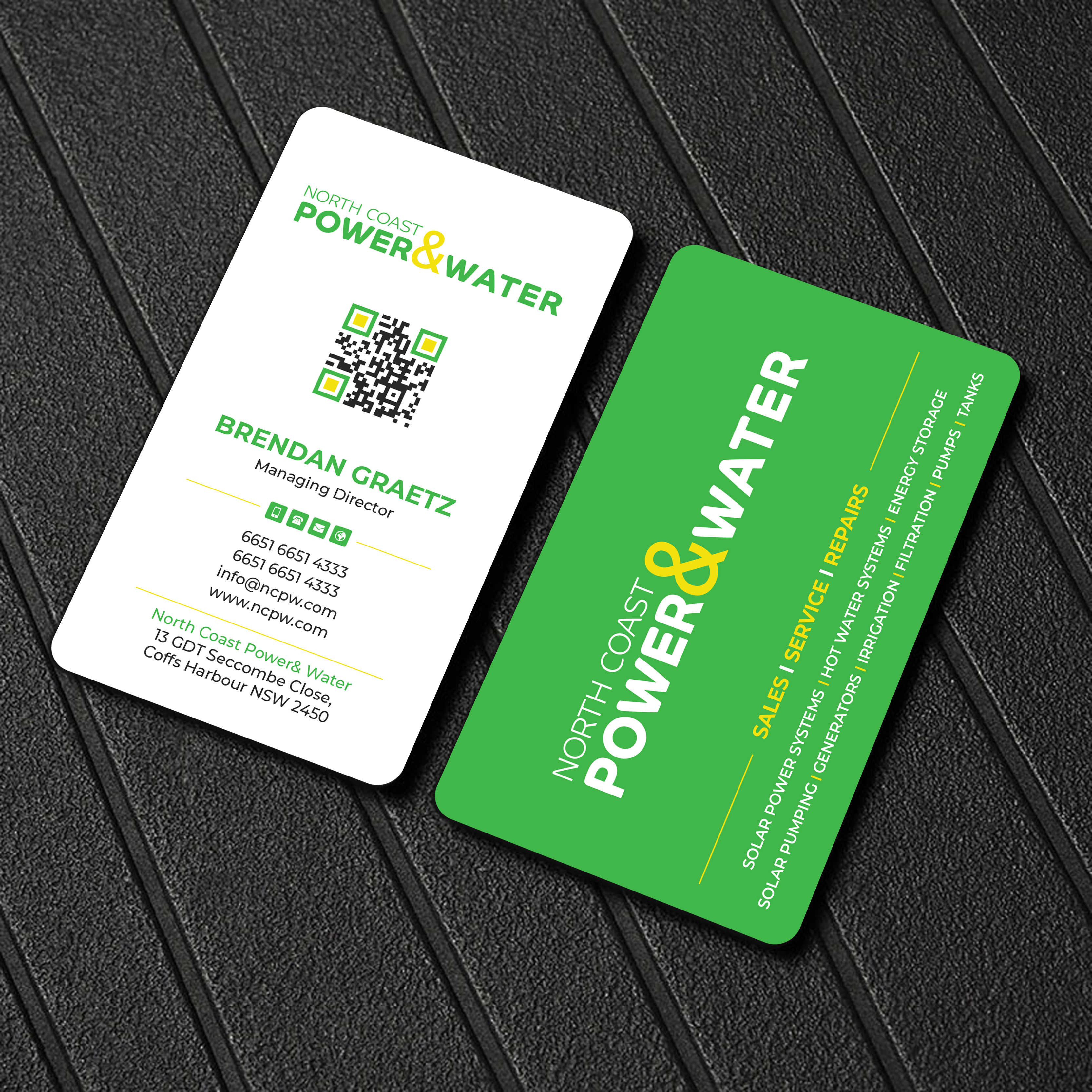 Business Card Design by Uttom 2 for North Coast Power & Water | Design #28904747