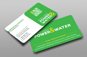 Visitenkarten-Design von Uttom 2 für North Coast Power & Water | Design: #28904848