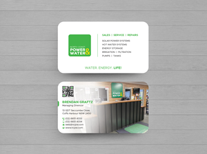 Visitenkarten-Design von DesignShout für North Coast Power & Water | Design: #28906464