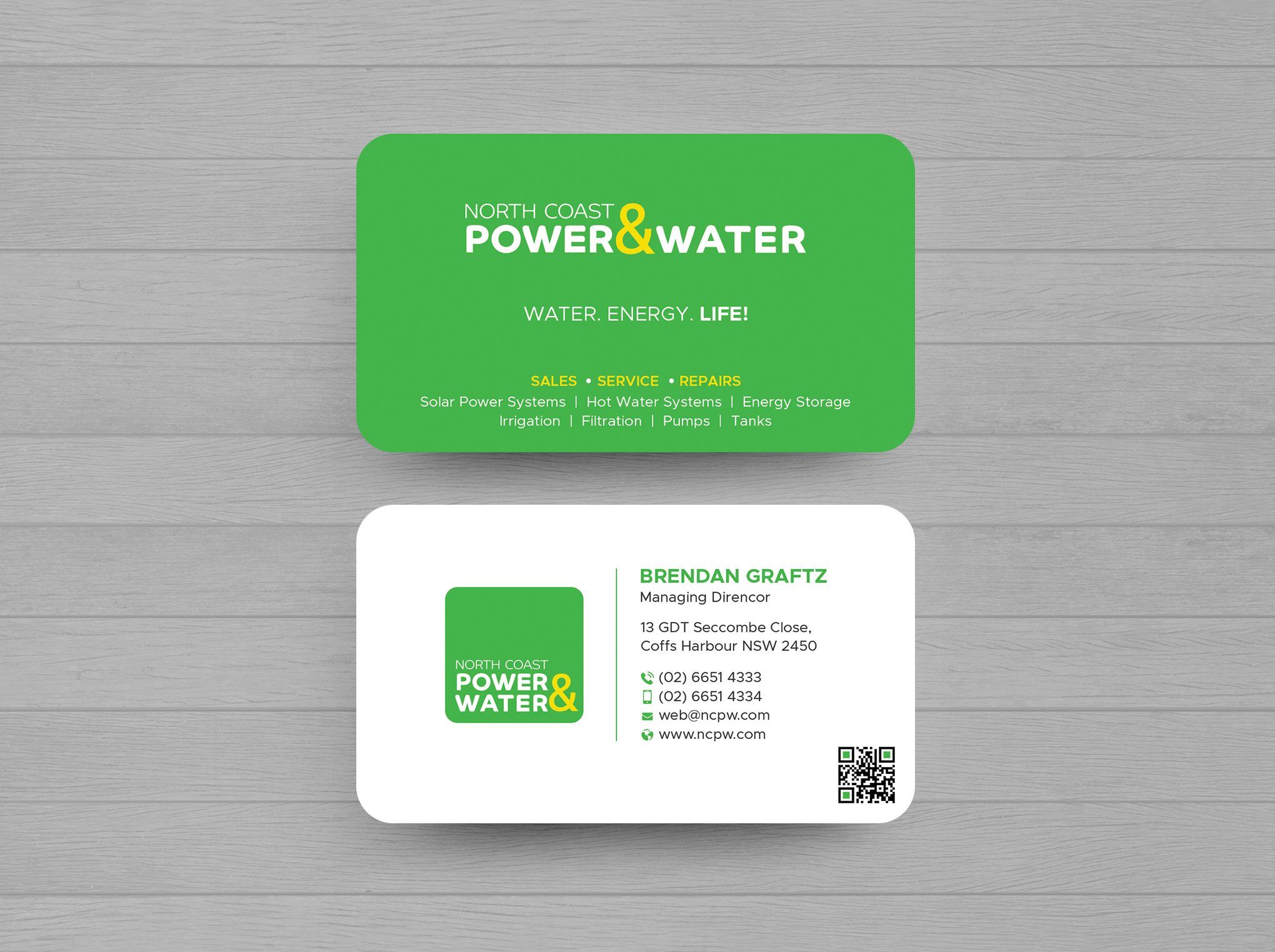 Design de Carte de Visite par DesignShout pour North Coast Power & Water | Design #28906553