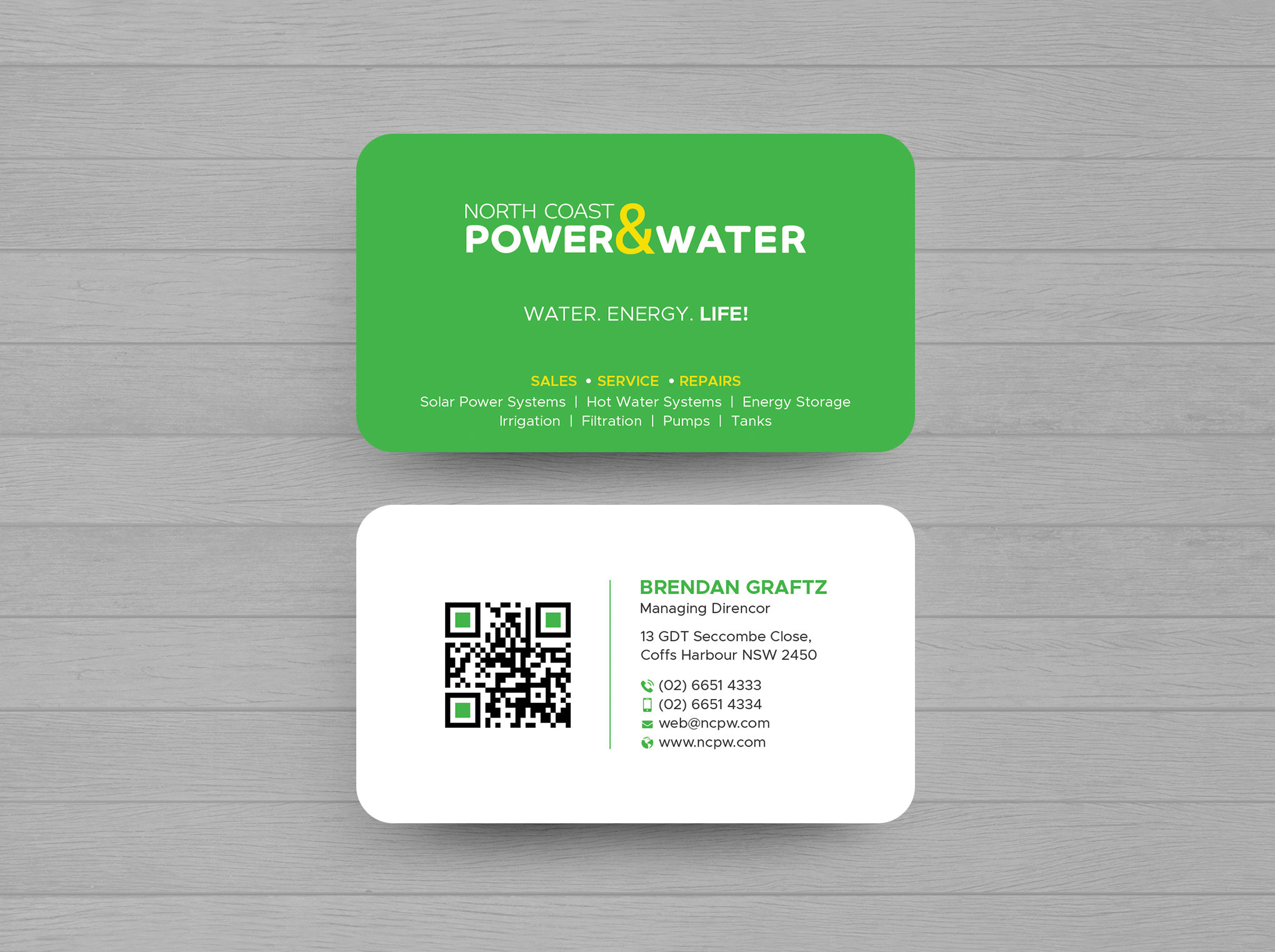 Design de Carte de Visite par DesignShout pour North Coast Power & Water | Design #28906618
