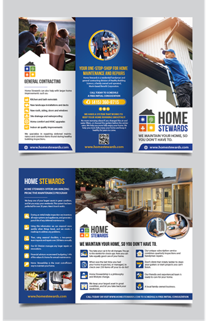 Home Stewards Brochure - marketing an innovative home maintenance subscription program | Flyer-Design von alex989
