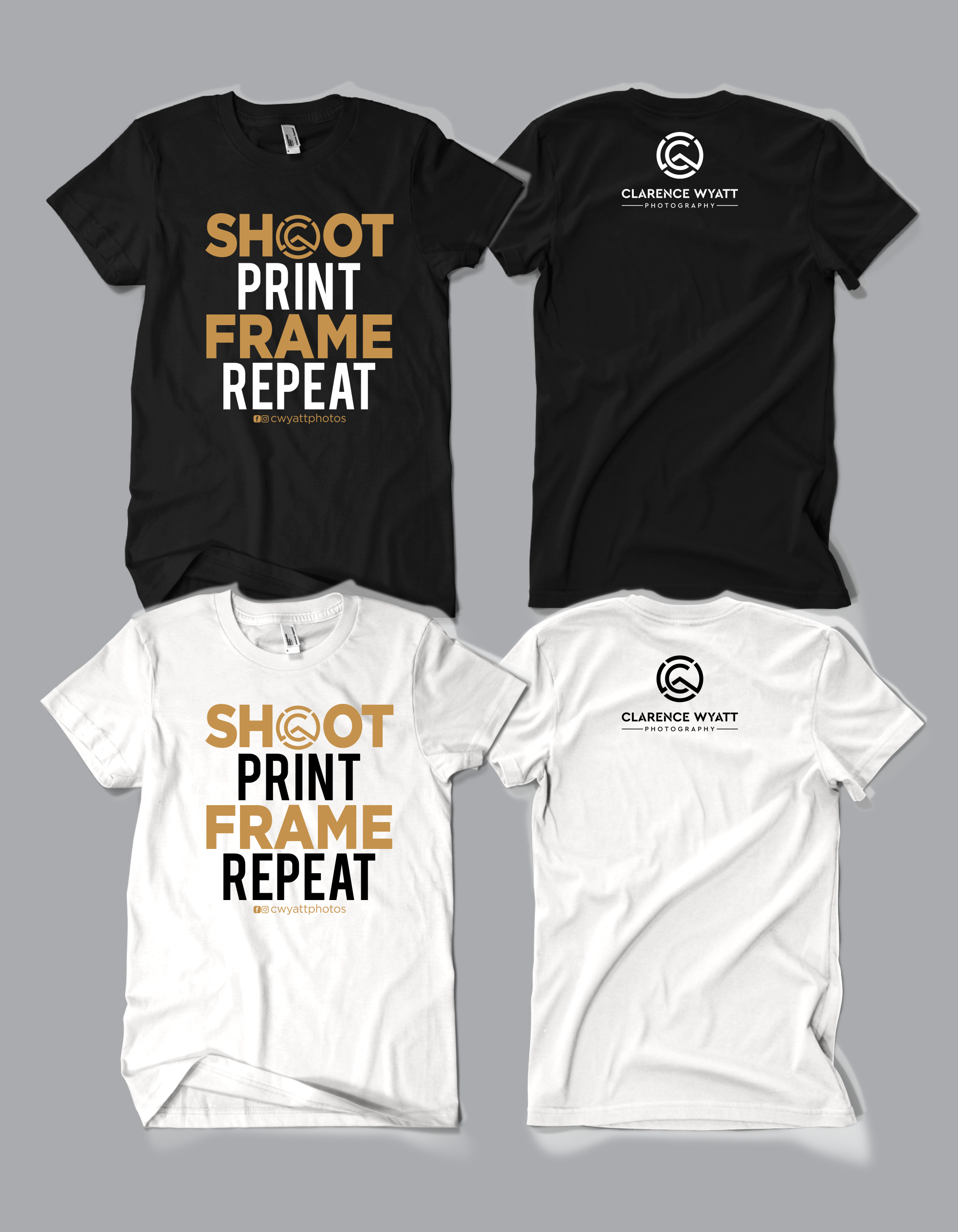 T-shirt Design by Rheanza for Clarence Wyatt Photography | Design #28914355