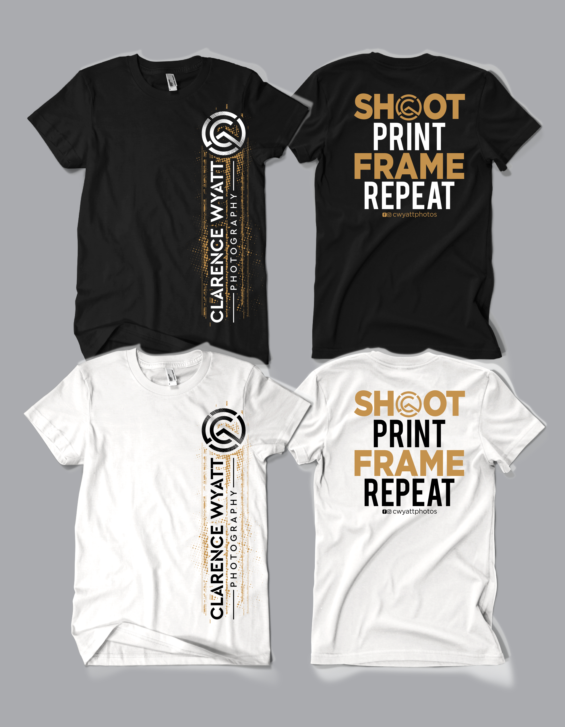 T-shirt Design by Rheanza for Clarence Wyatt Photography | Design #28914360