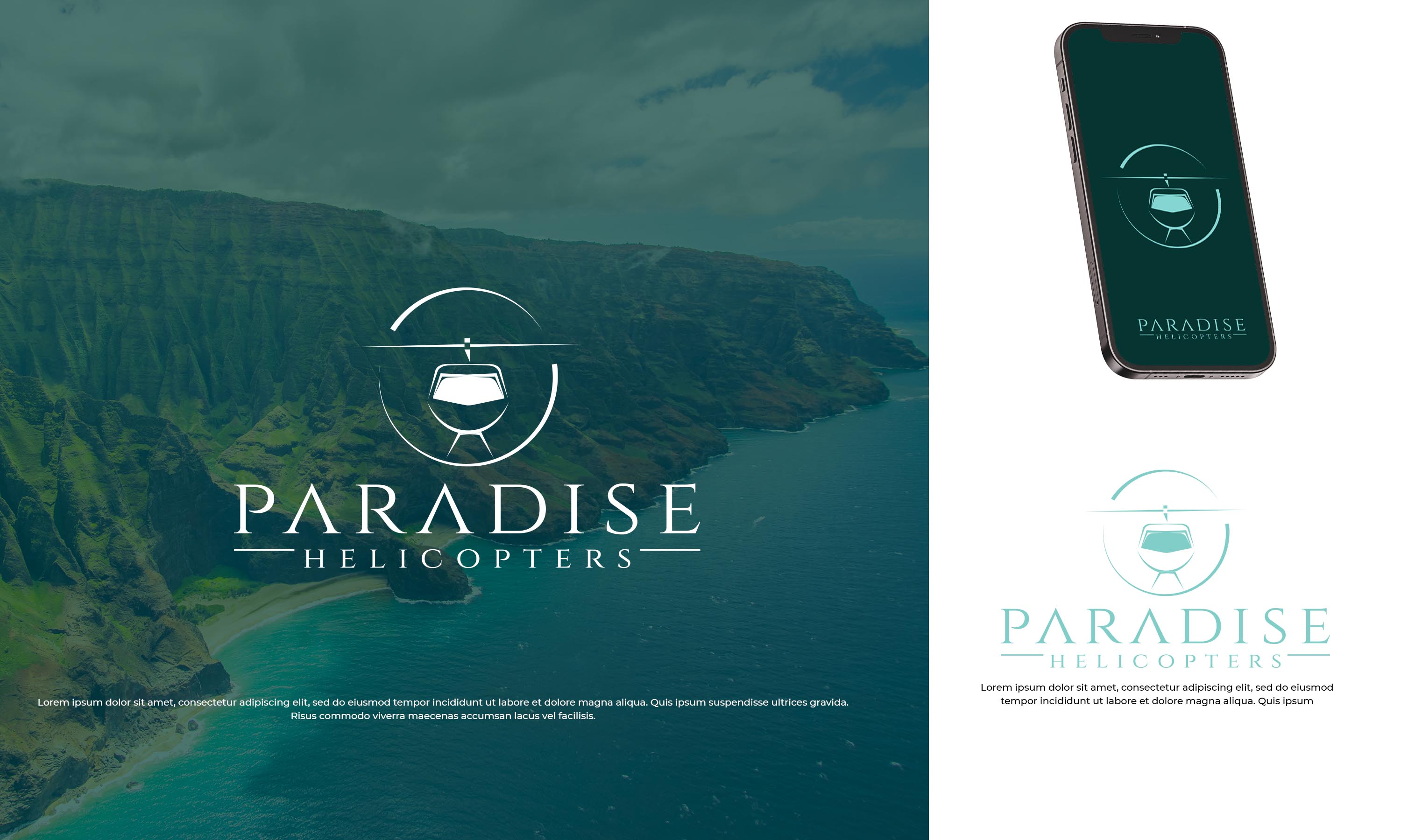 Logo Design by ILLUSTRATOR PRO for Paradise Helicopters | Design #28952411