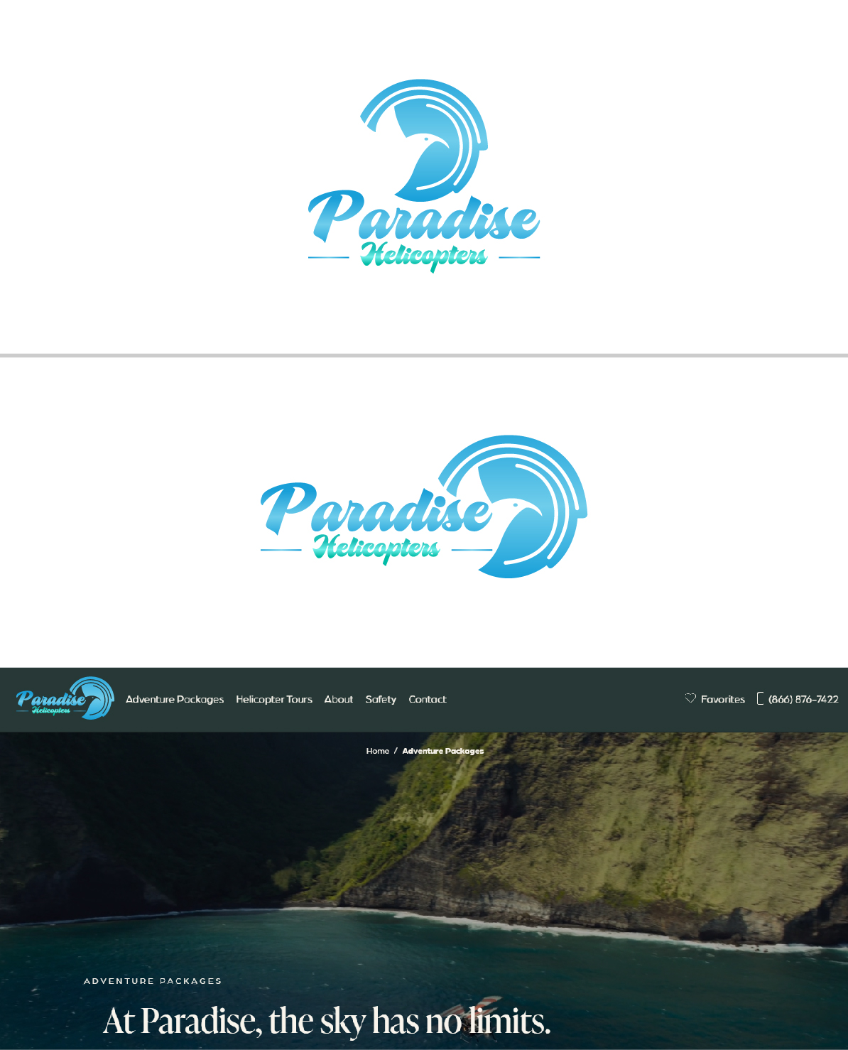 Logo Design by Deziners Zone for Paradise Helicopters | Design #28911458