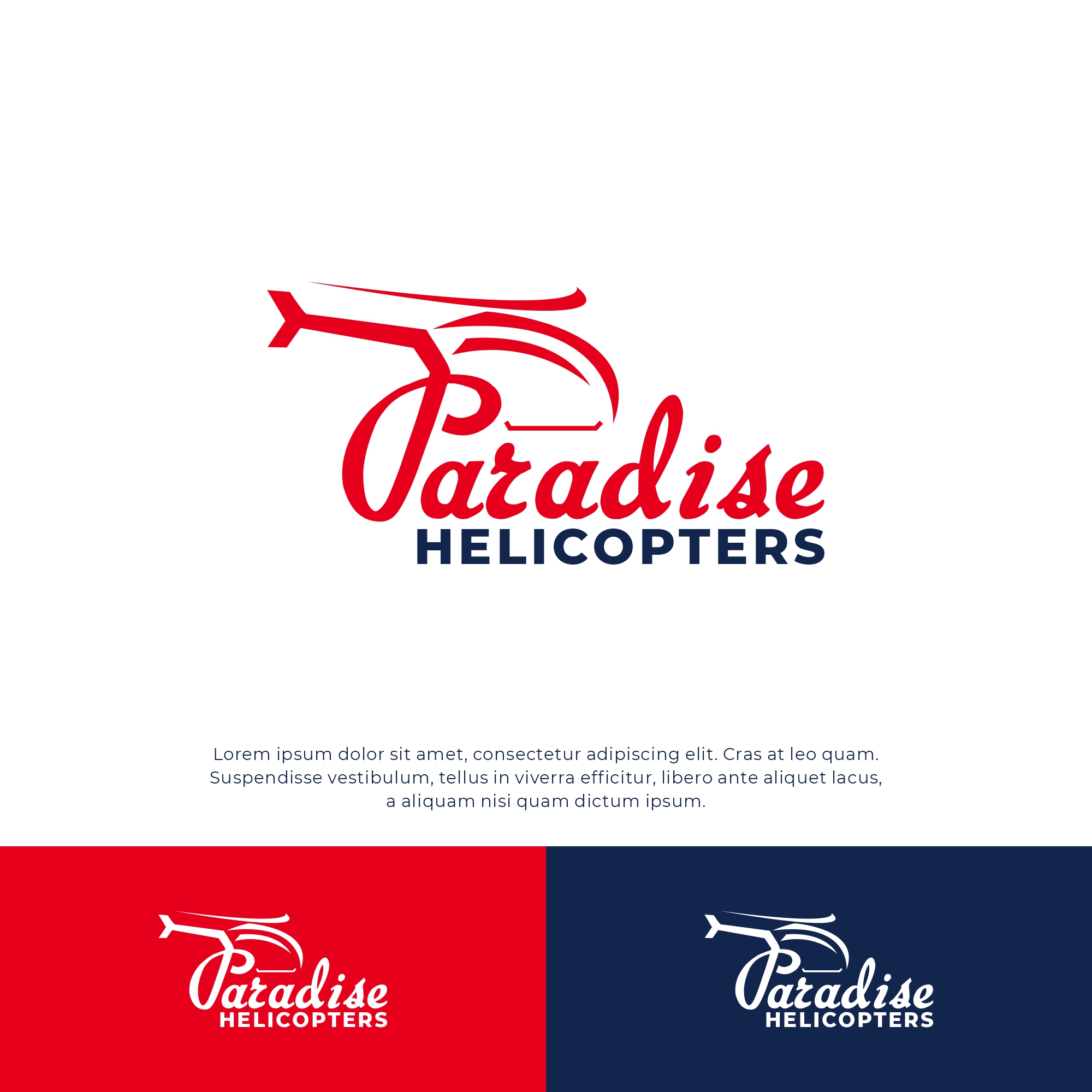 Logo Design by alitjuara for Paradise Helicopters | Design #28942491