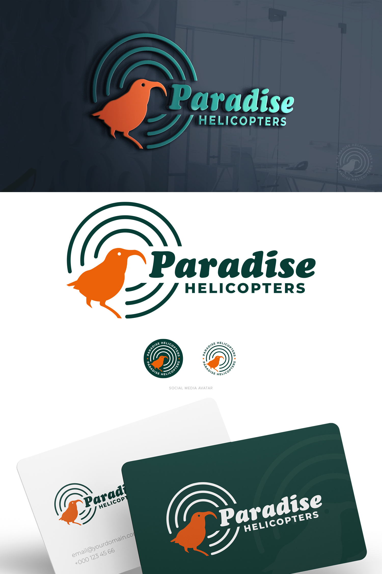 Logo Design by designbysy for Paradise Helicopters | Design #28914015