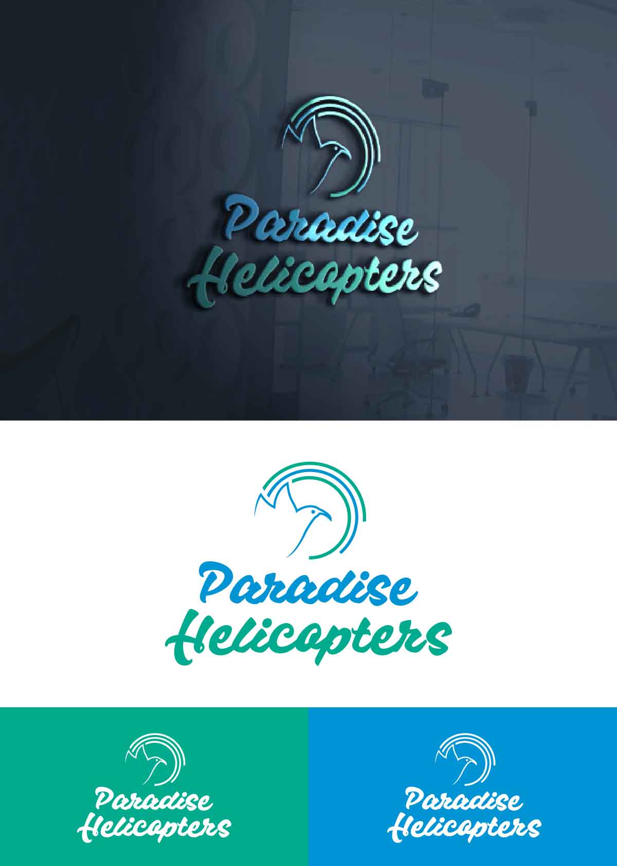 Logo Design by fly  design for Paradise Helicopters | Design #28912205