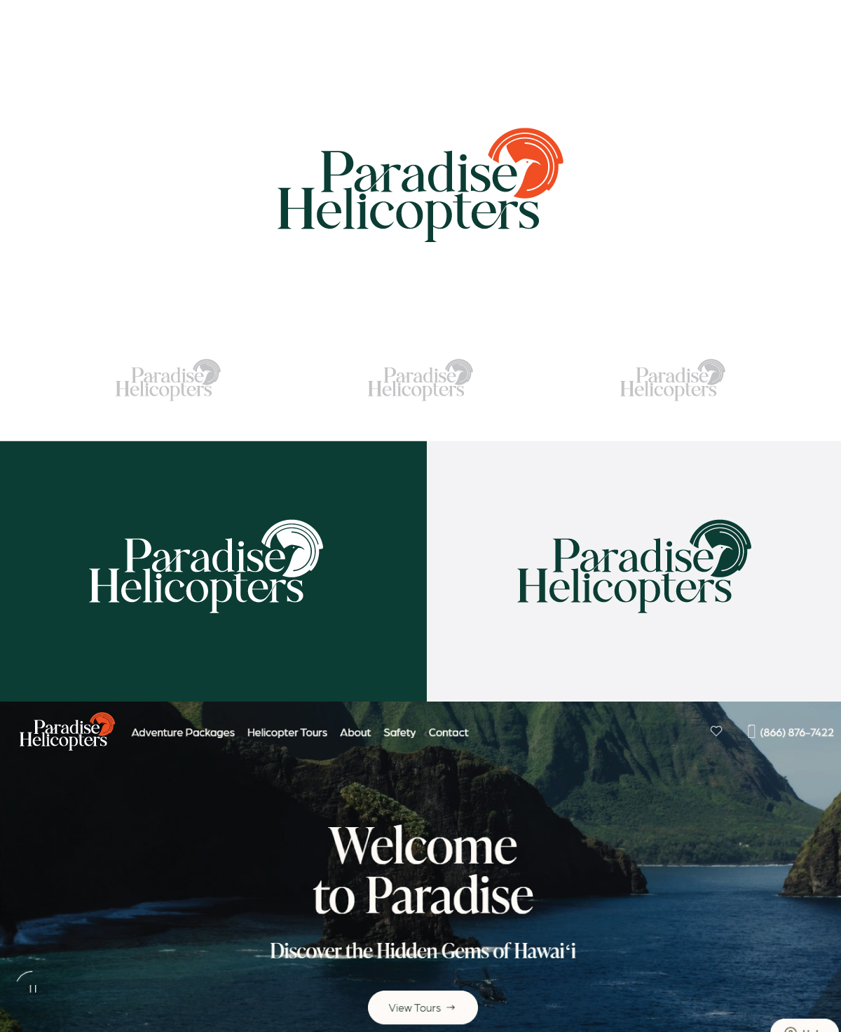 Logo Design by step forward 2 for Paradise Helicopters | Design #28910300