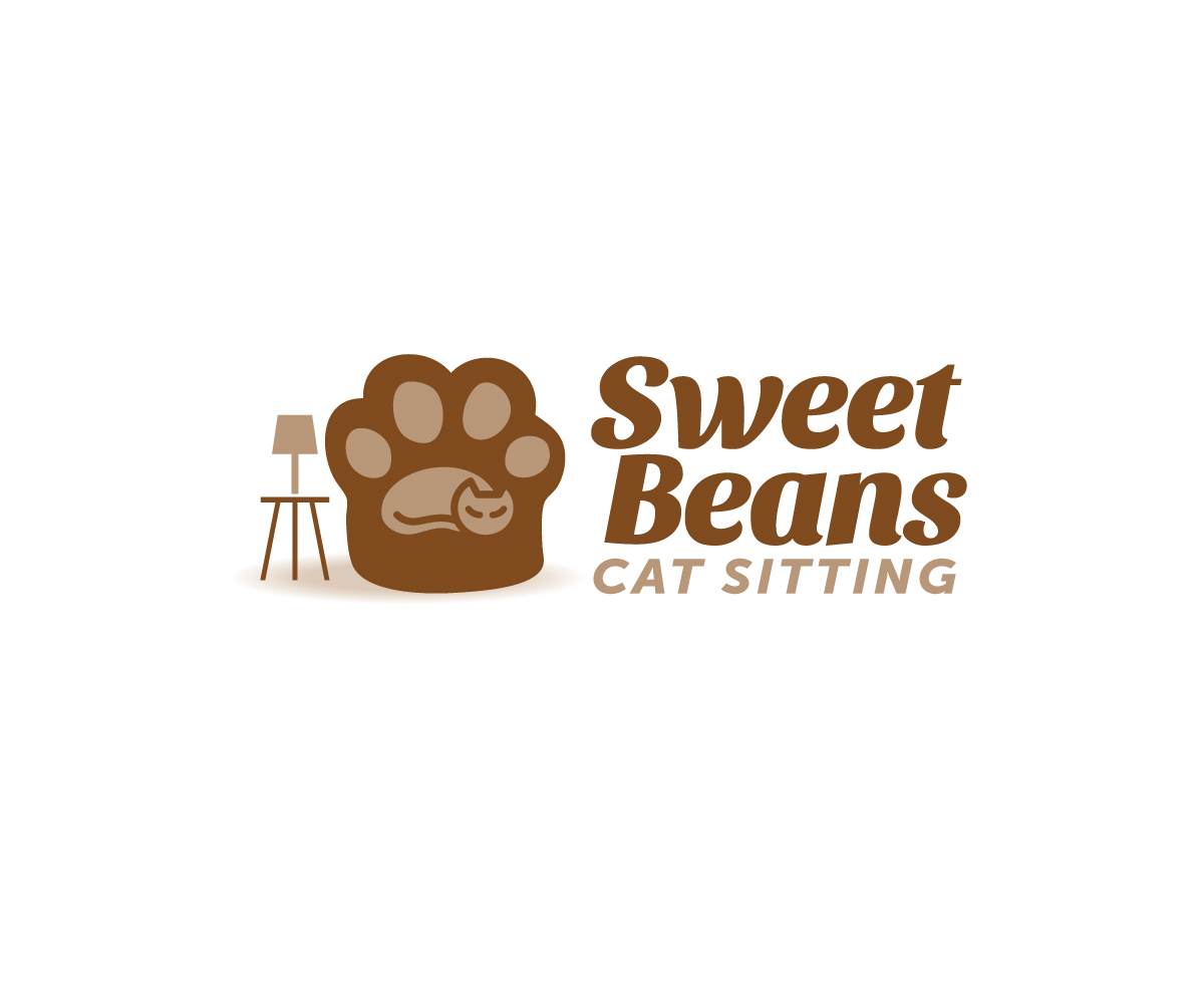 Logo Design by Buck Tornado for Sweet Beans Cat Sitting | Design #28919150